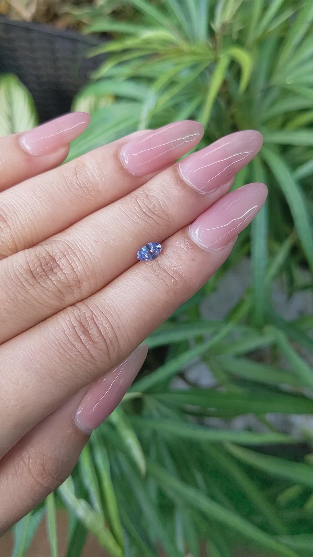 0.45 Ct. Blue Sapphire from Ceylon (Sri Lanka) Size Video