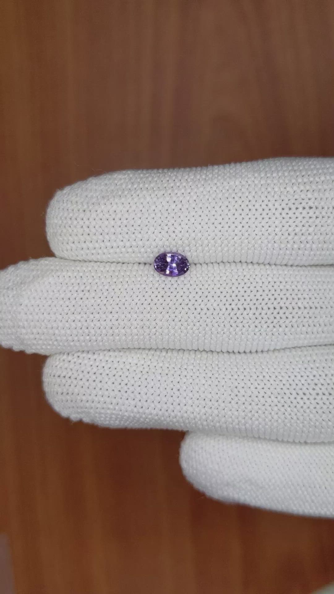 0.53 Ct. Purple Sapphire from Ceylon (Sri Lanka) Size Video