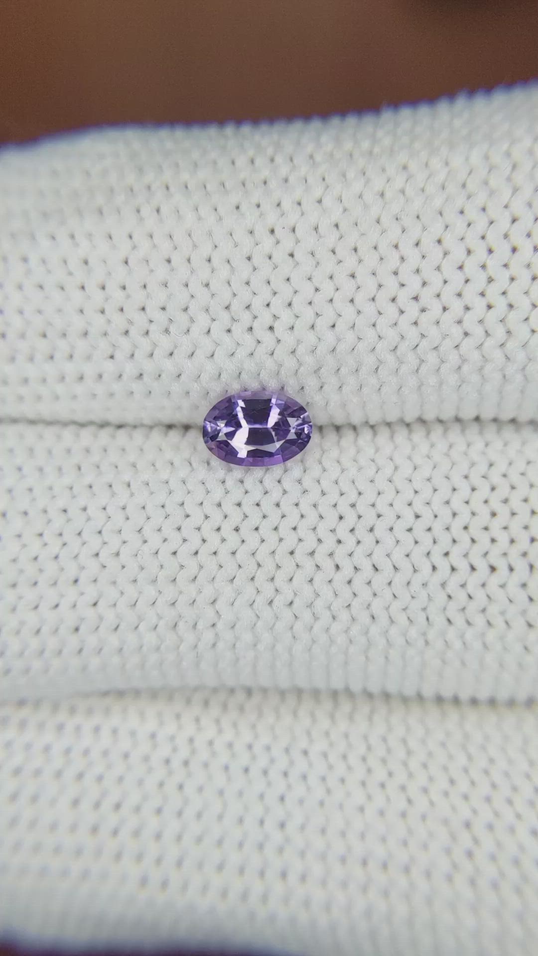 0.53 Ct. Purple Sapphire from Ceylon (Sri Lanka) Size Video