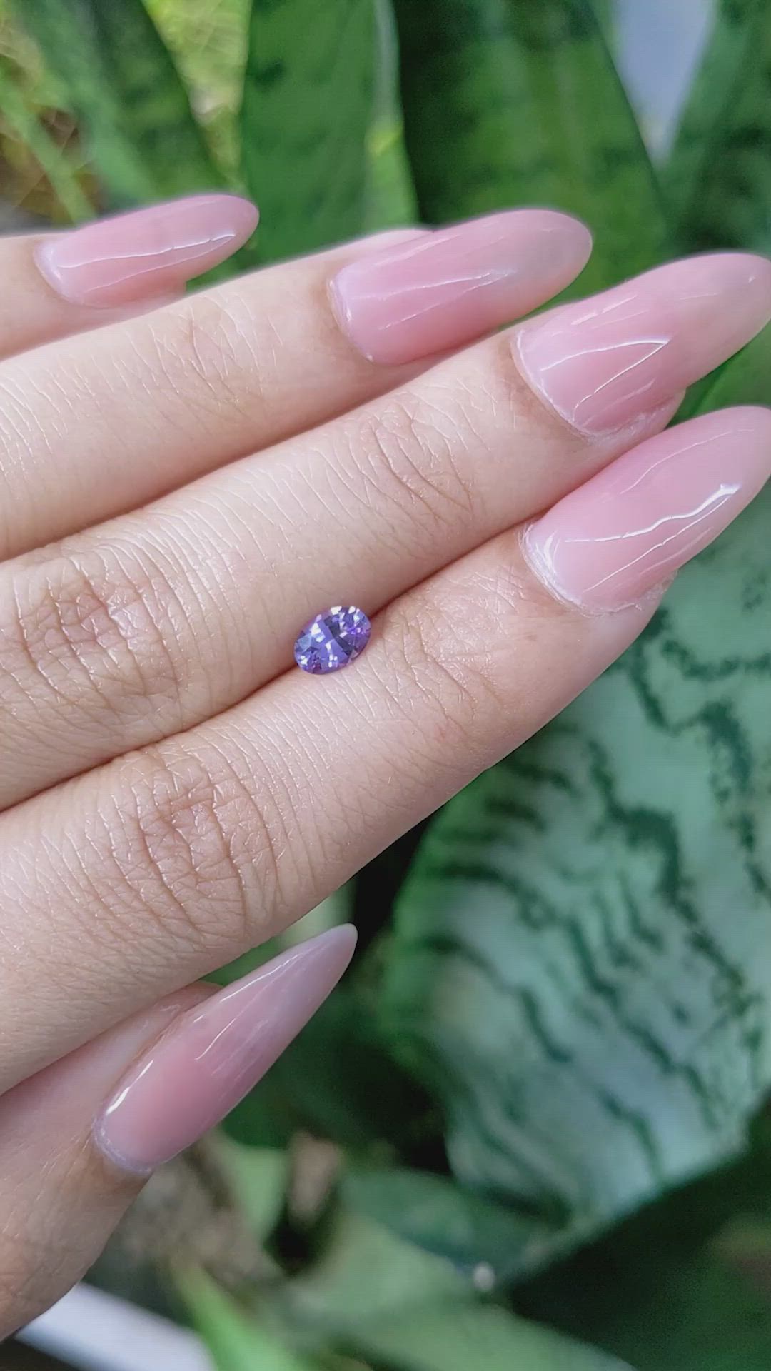 0.53 Ct. Purple Sapphire from Ceylon (Sri Lanka) Size Video