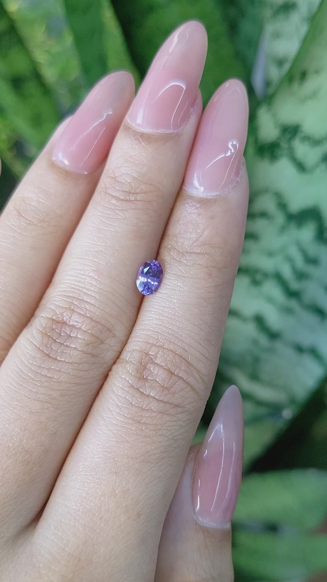 0.53 Ct. Purple Sapphire from Ceylon (Sri Lanka) Size Video