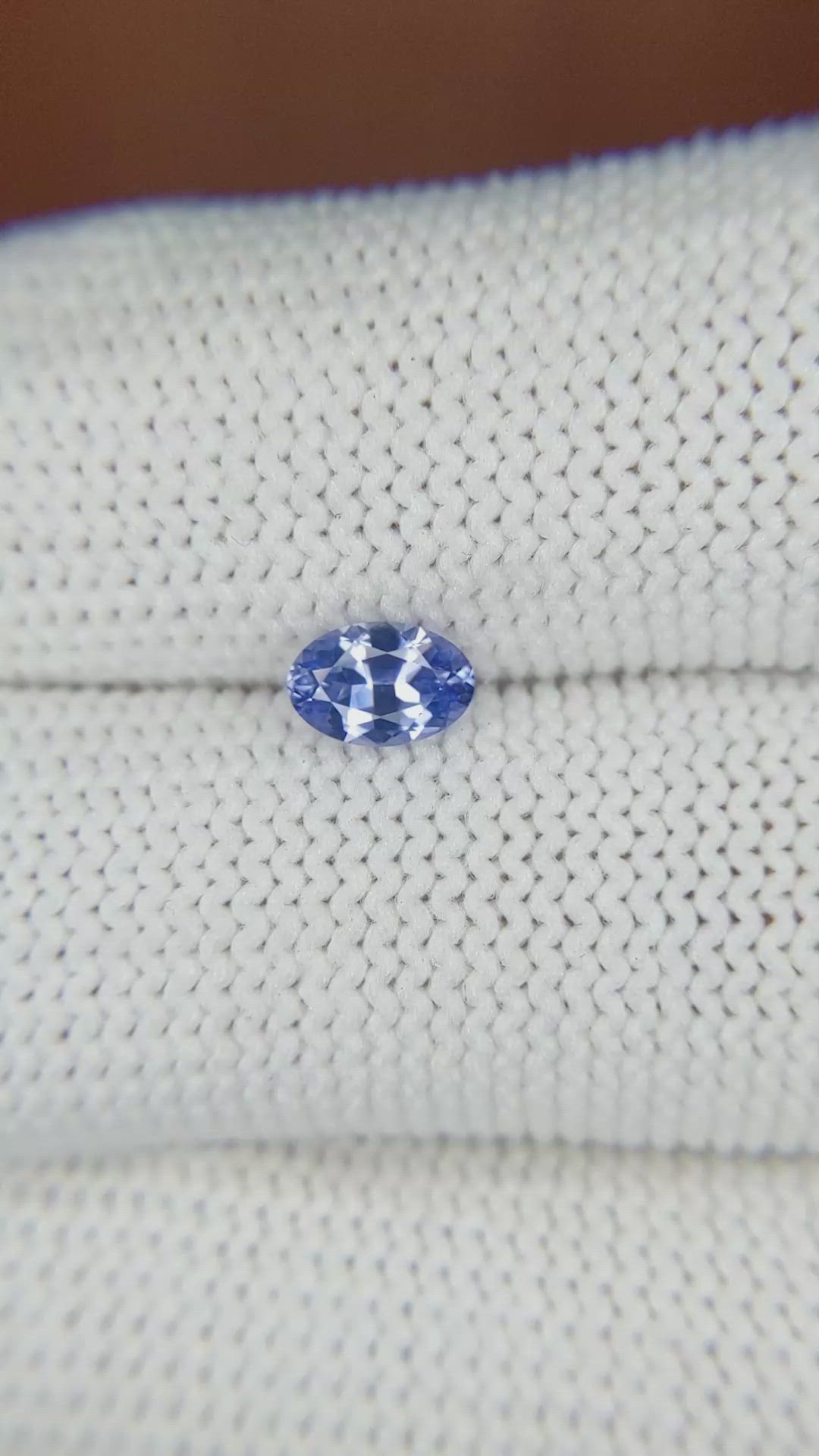 0.50 Ct. Blue Sapphire from Ceylon (Sri Lanka) Size Video