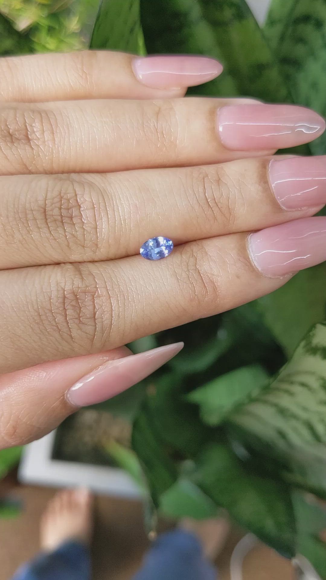 0.50 Ct. Blue Sapphire from Ceylon (Sri Lanka) Size Video