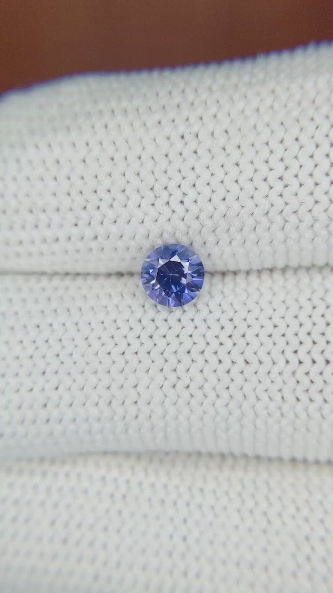 0.64 Ct. Blue Sapphire from Ceylon (Sri Lanka) Size Video
