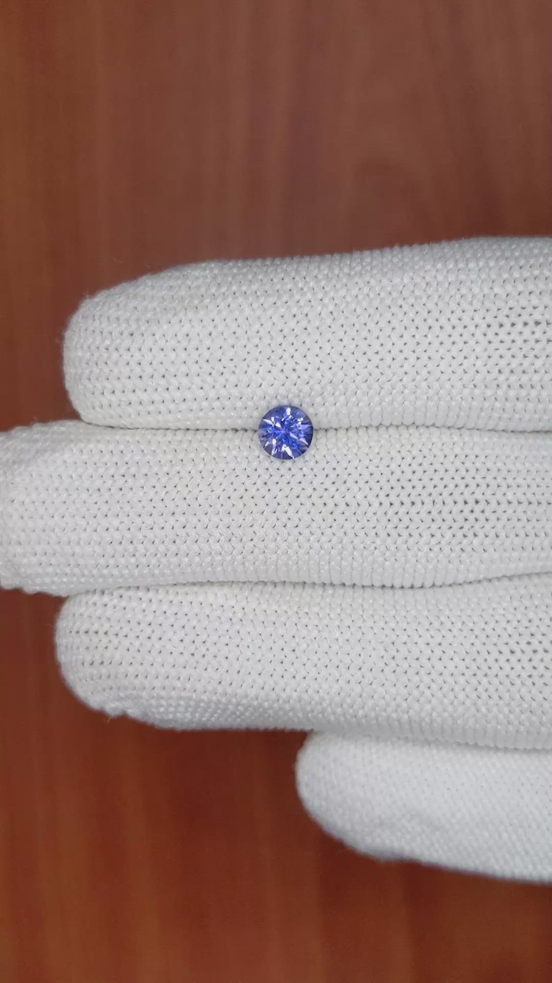 0.64 Ct. Blue Sapphire from Ceylon (Sri Lanka) Size Video
