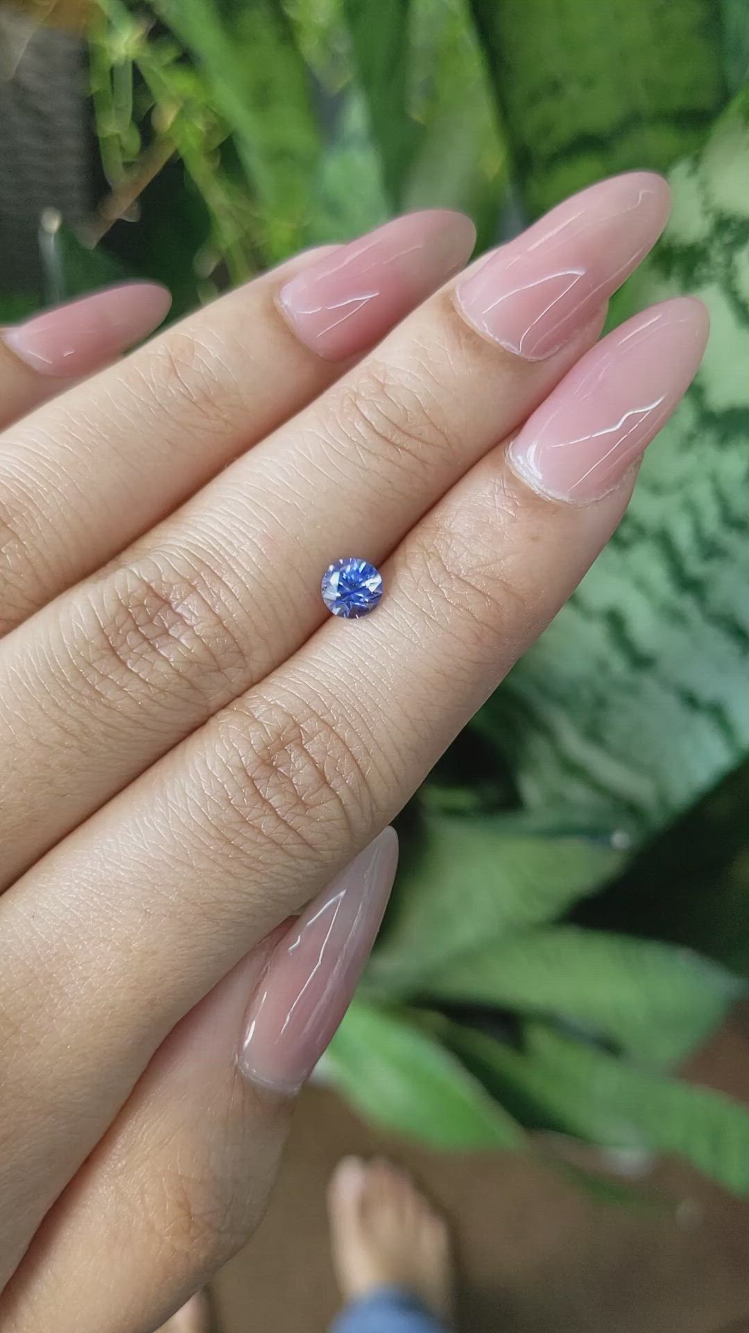 0.69 Ct. Blue Sapphire from Ceylon (Sri Lanka) Size Video