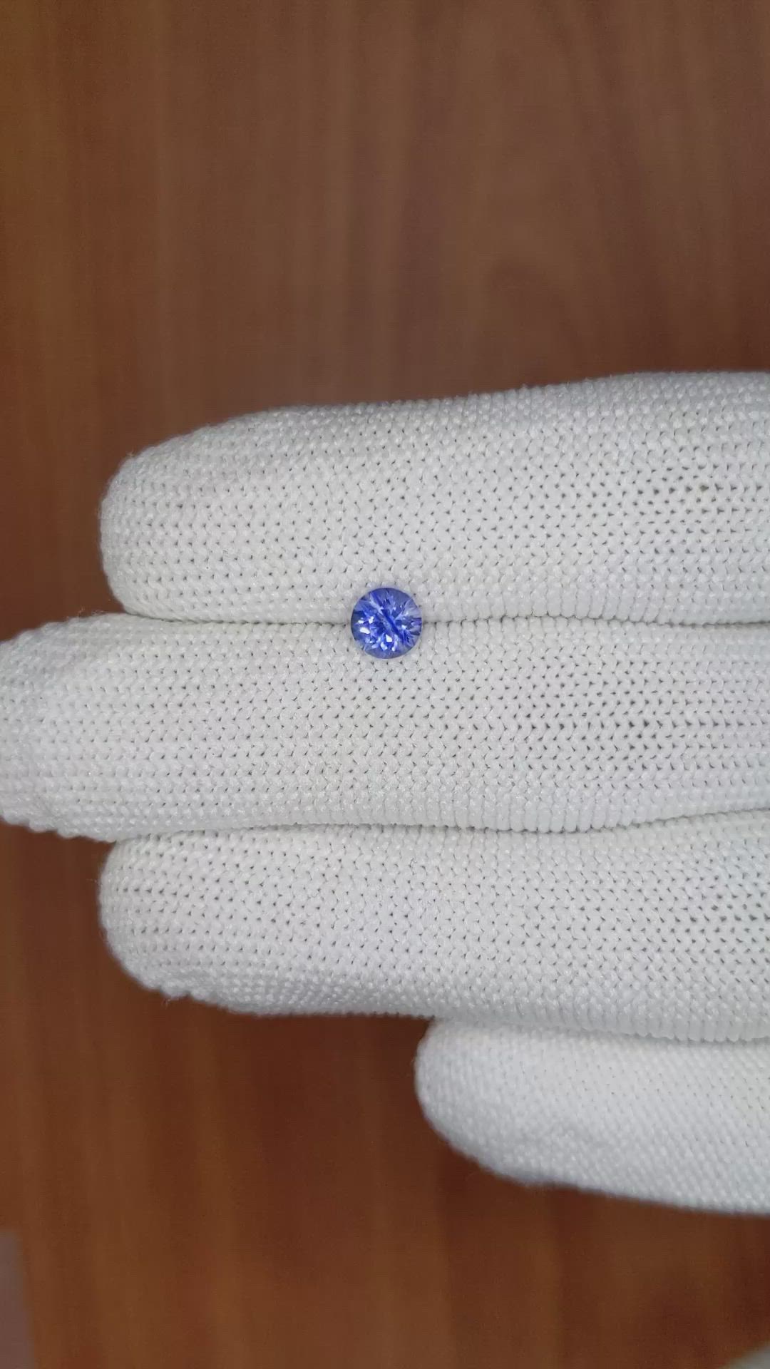 0.69 Ct. Blue Sapphire from Ceylon (Sri Lanka) Size Video