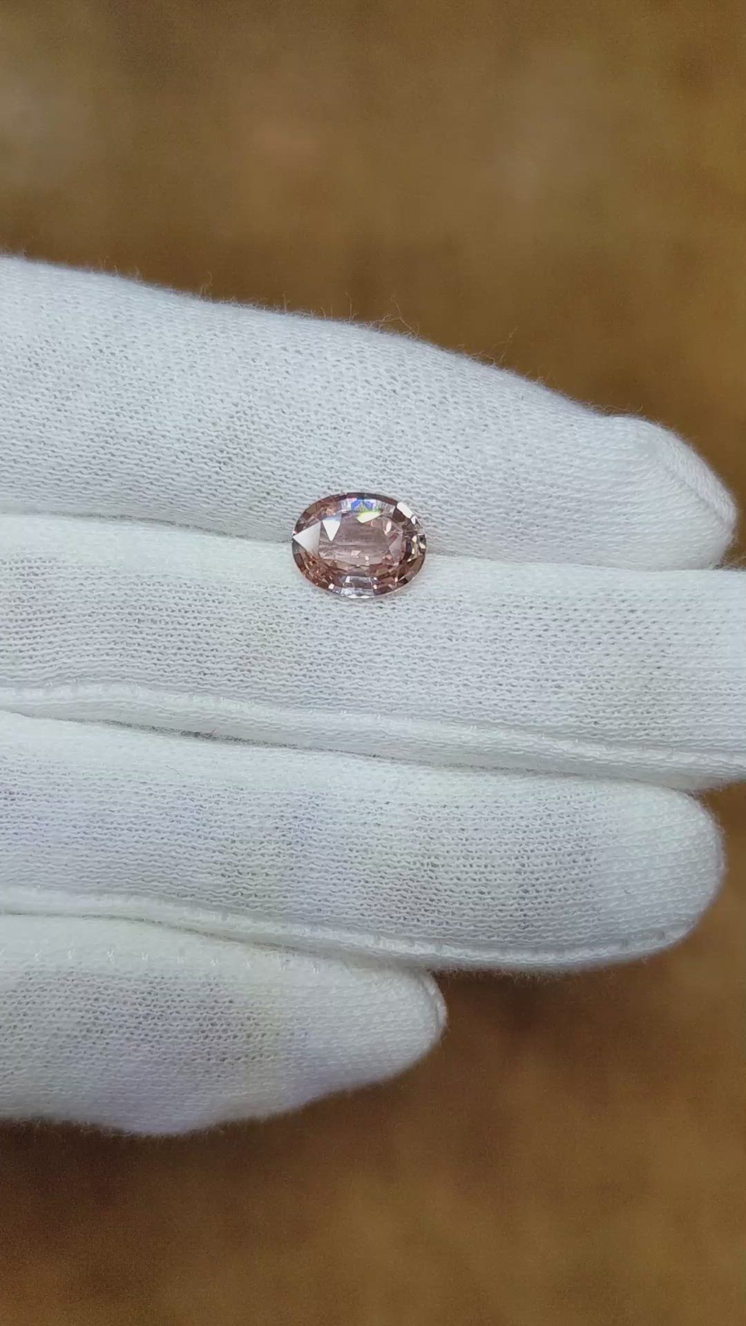 2.14 Ct. Pink Sapphire from Ceylon (Sri Lanka) Size Video