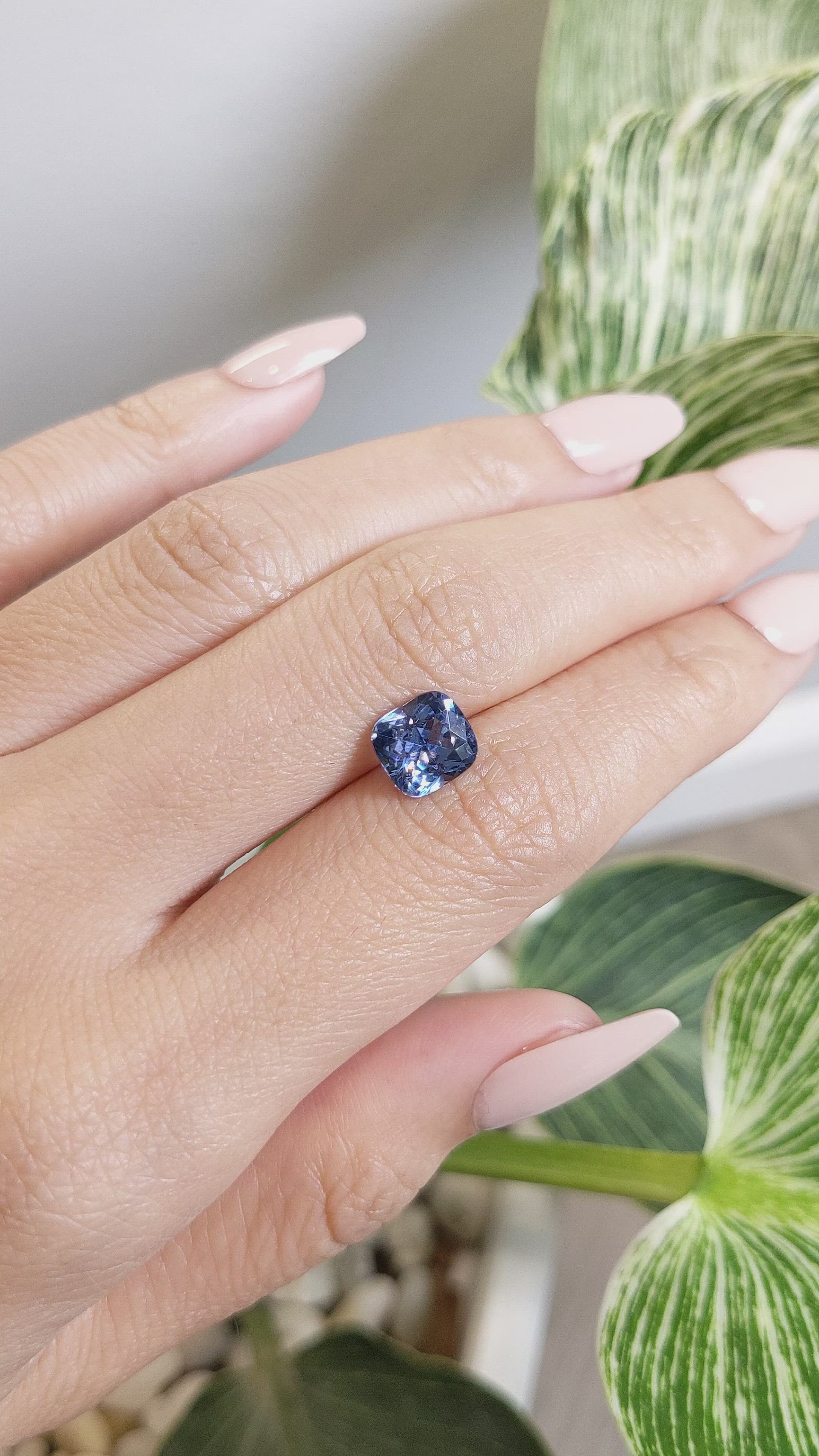 2.57 Ct. Blue Sapphire from Ceylon (Sri Lanka) Size Video