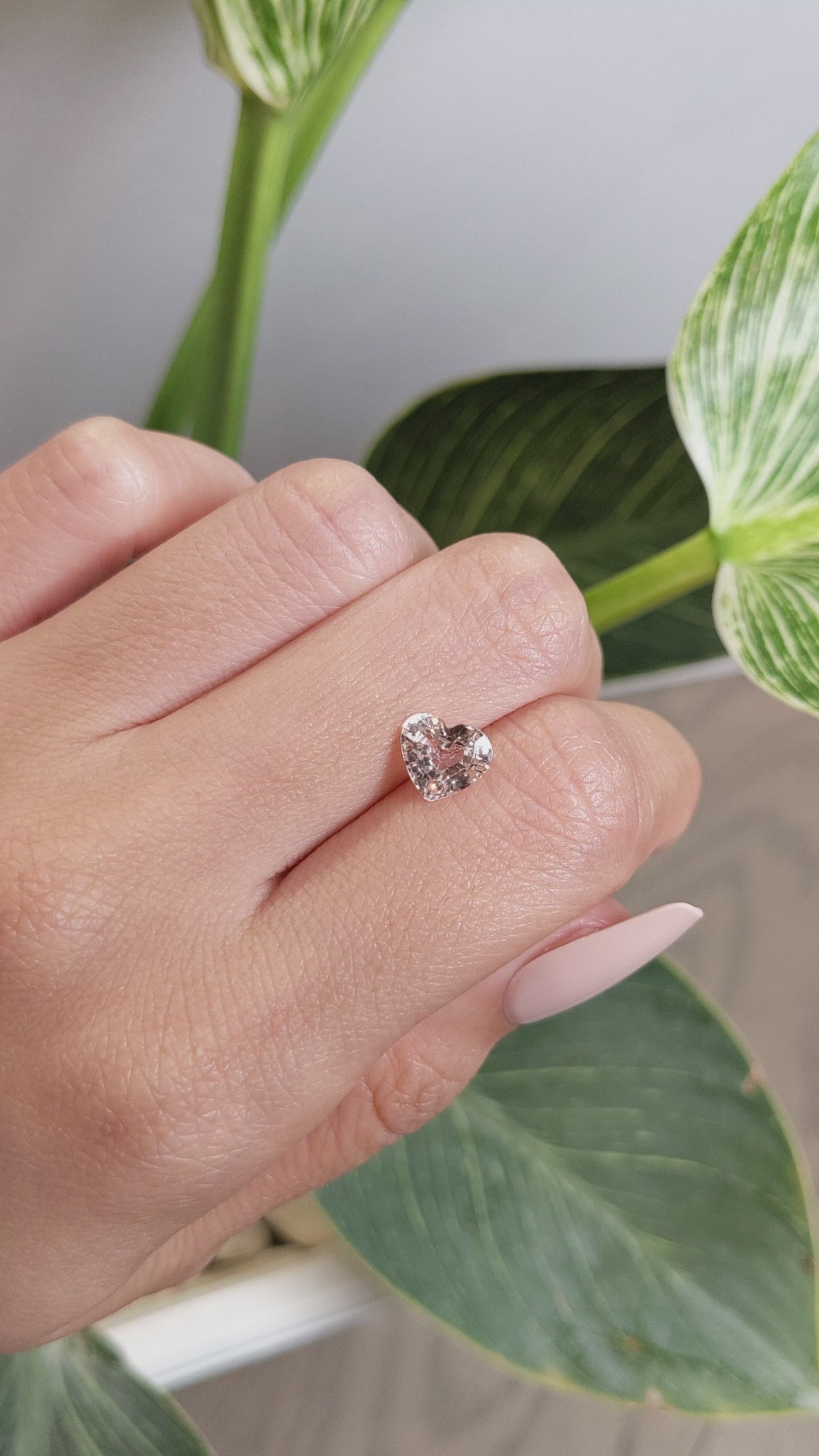1.91 Ct. Peach Sapphire from Ceylon (Sri Lanka) Size Video