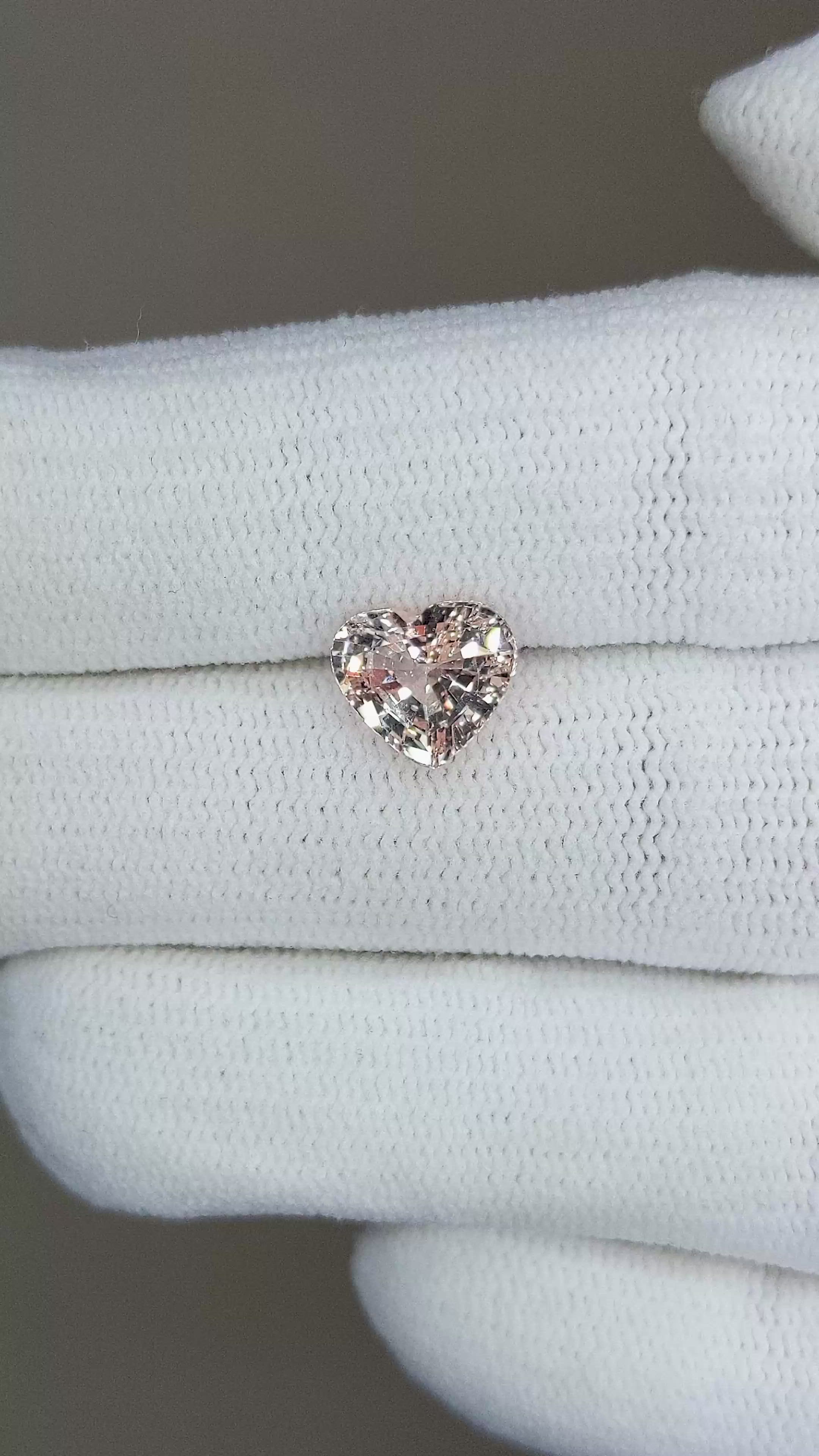 1.91 Ct. Peach Sapphire from Ceylon (Sri Lanka) Size Video