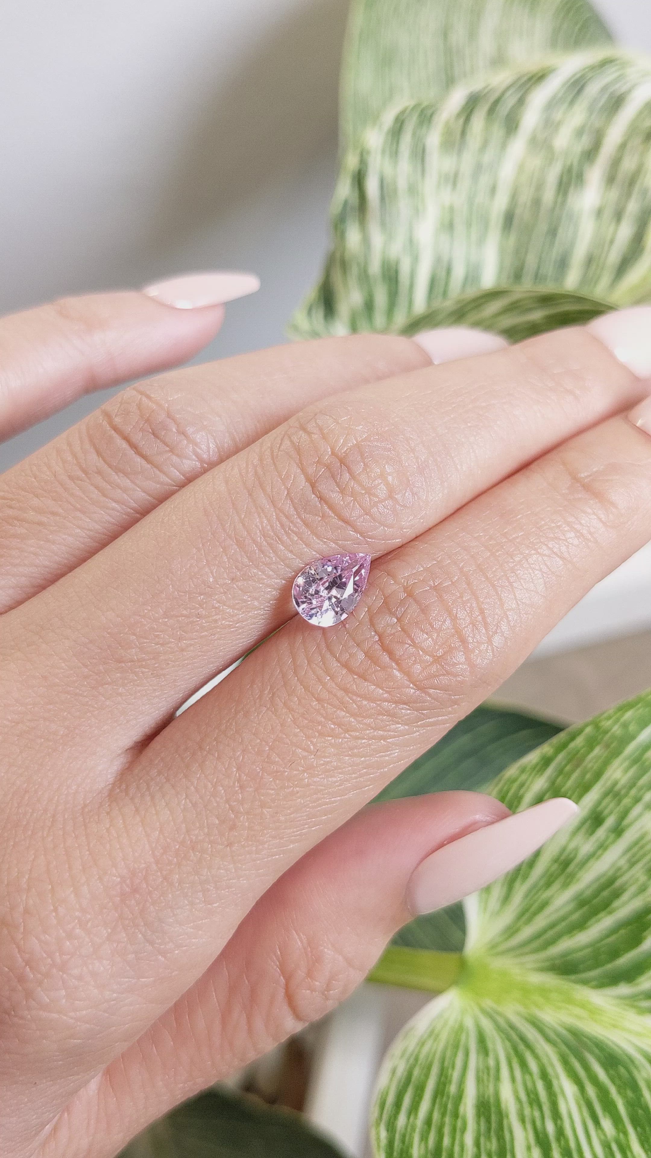1.56 Ct. Pink Sapphire from Ceylon (Sri Lanka) Size Video