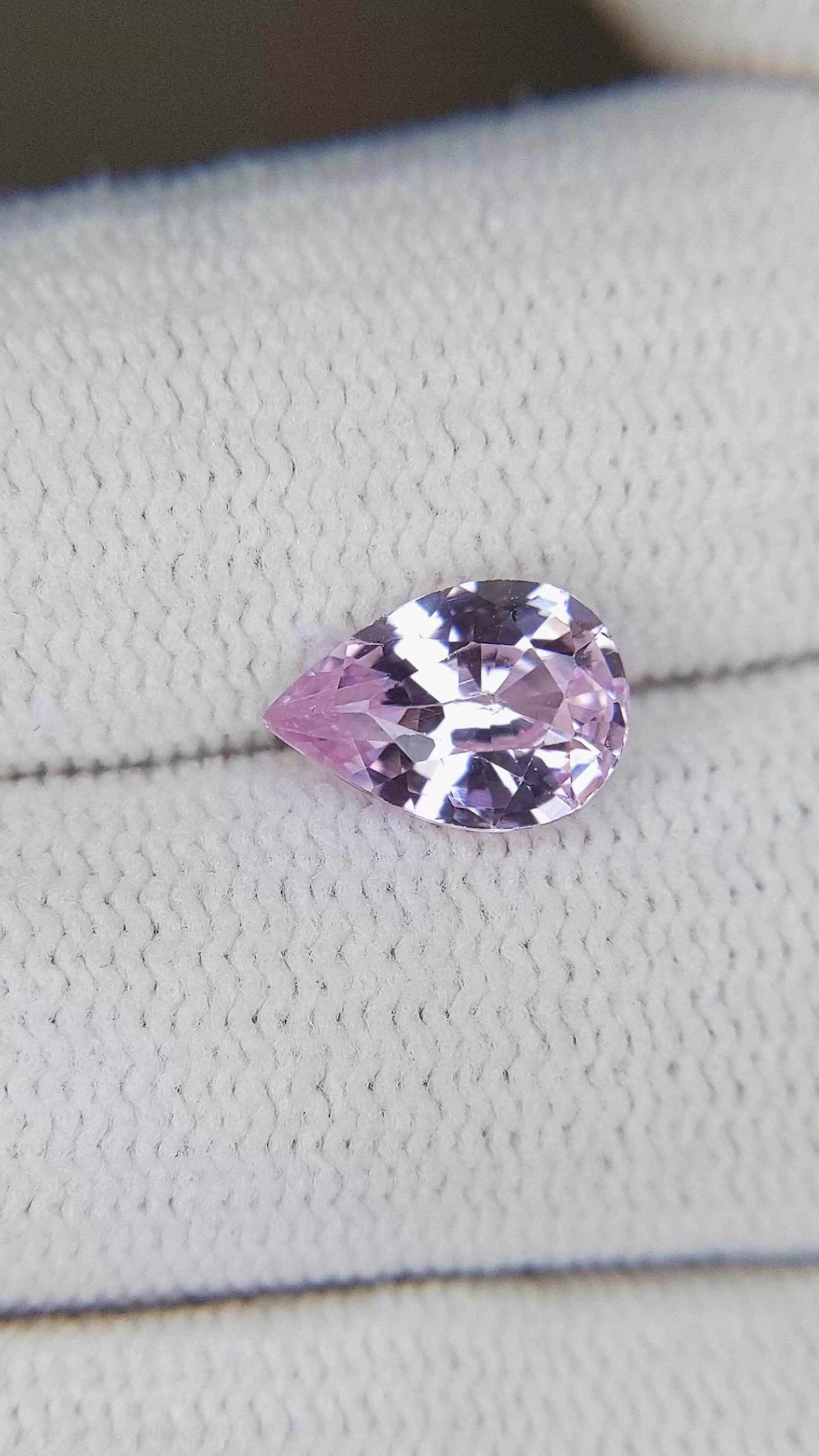 1.56 Ct. Pink Sapphire from Ceylon (Sri Lanka) Size Video