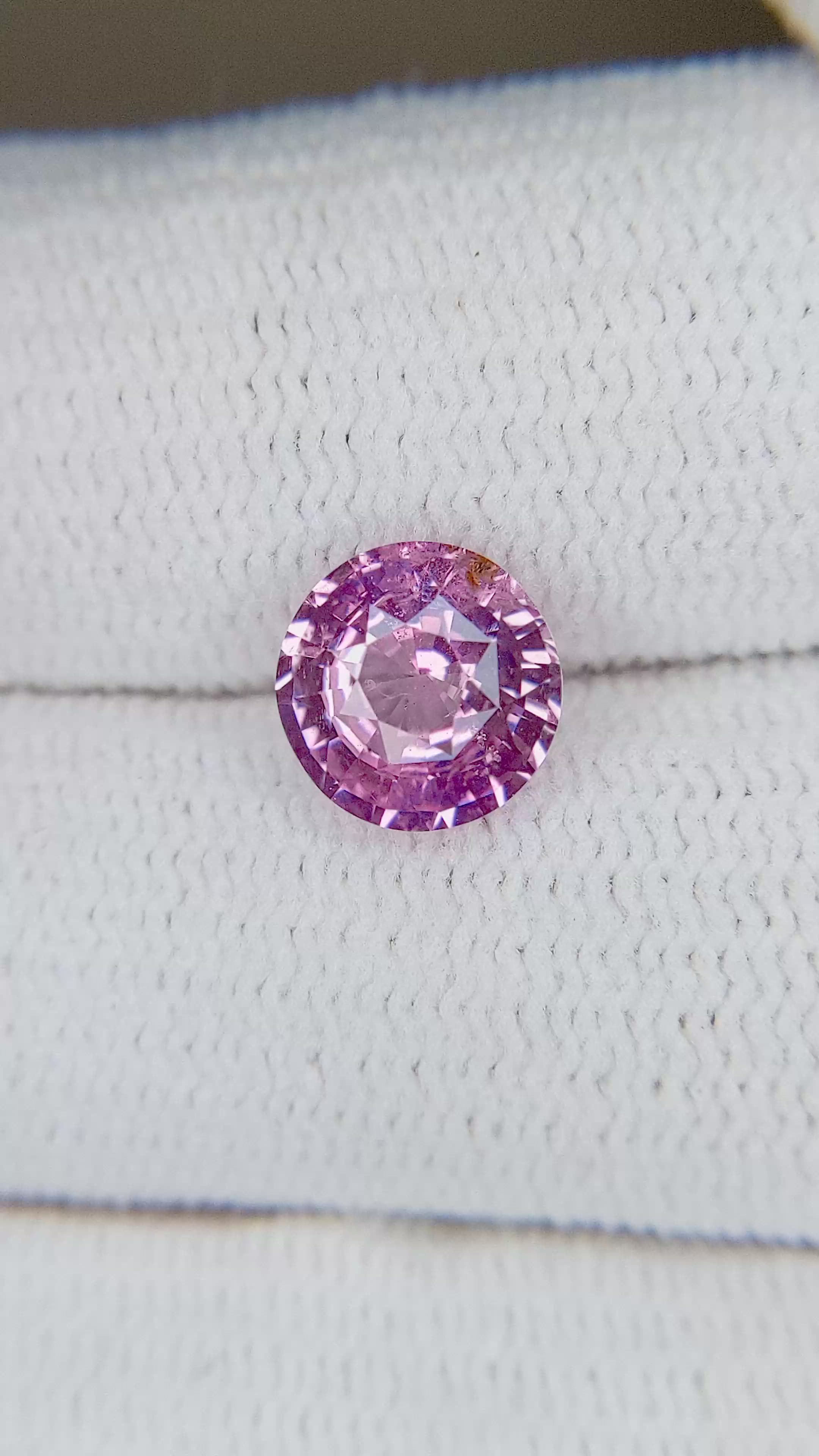 1.57 Ct. Pink Sapphire from Ceylon (Sri Lanka) Size Video