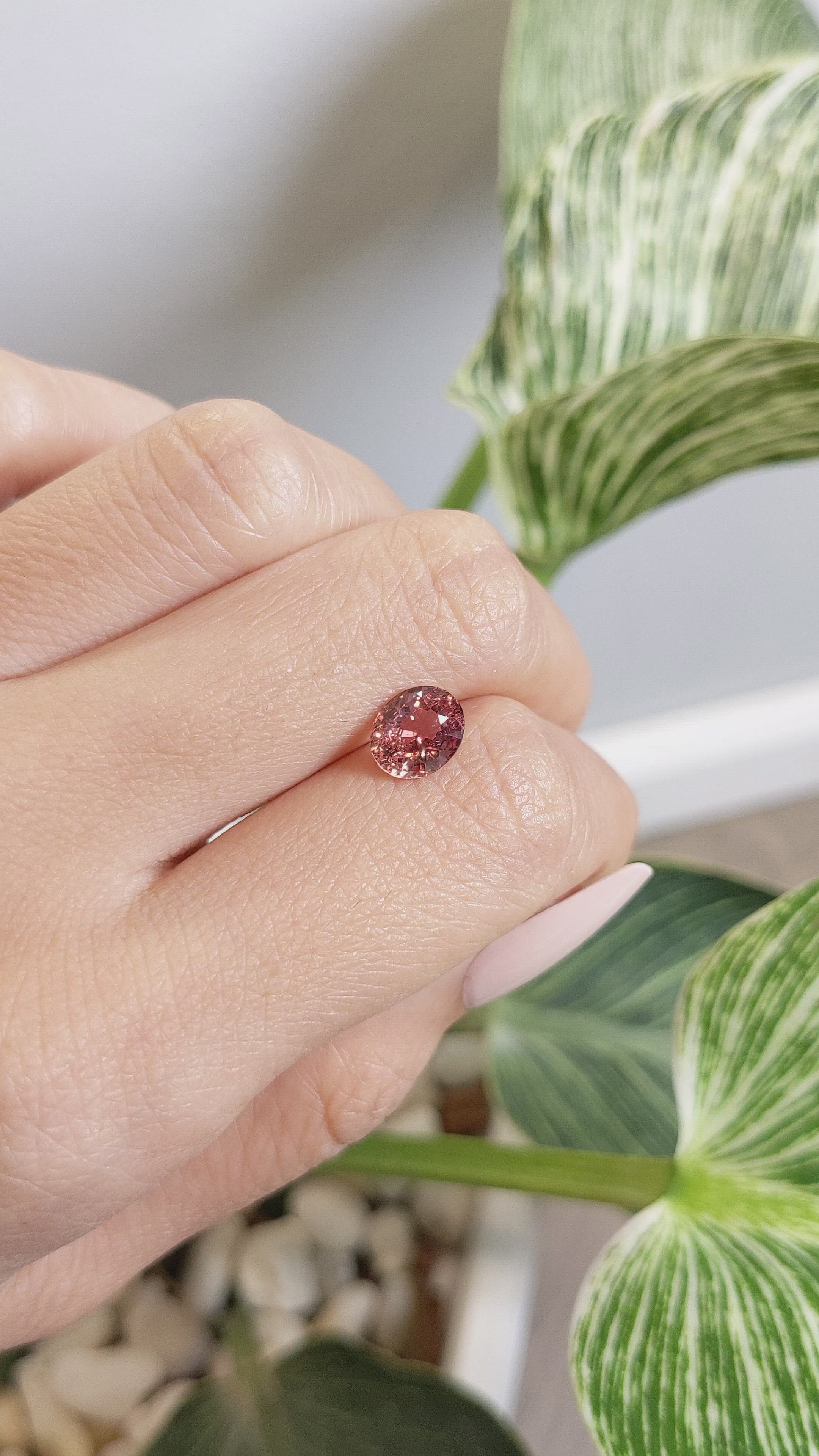 2.00 Ct. Padparadscha Sapphire from Madagascar Size Video