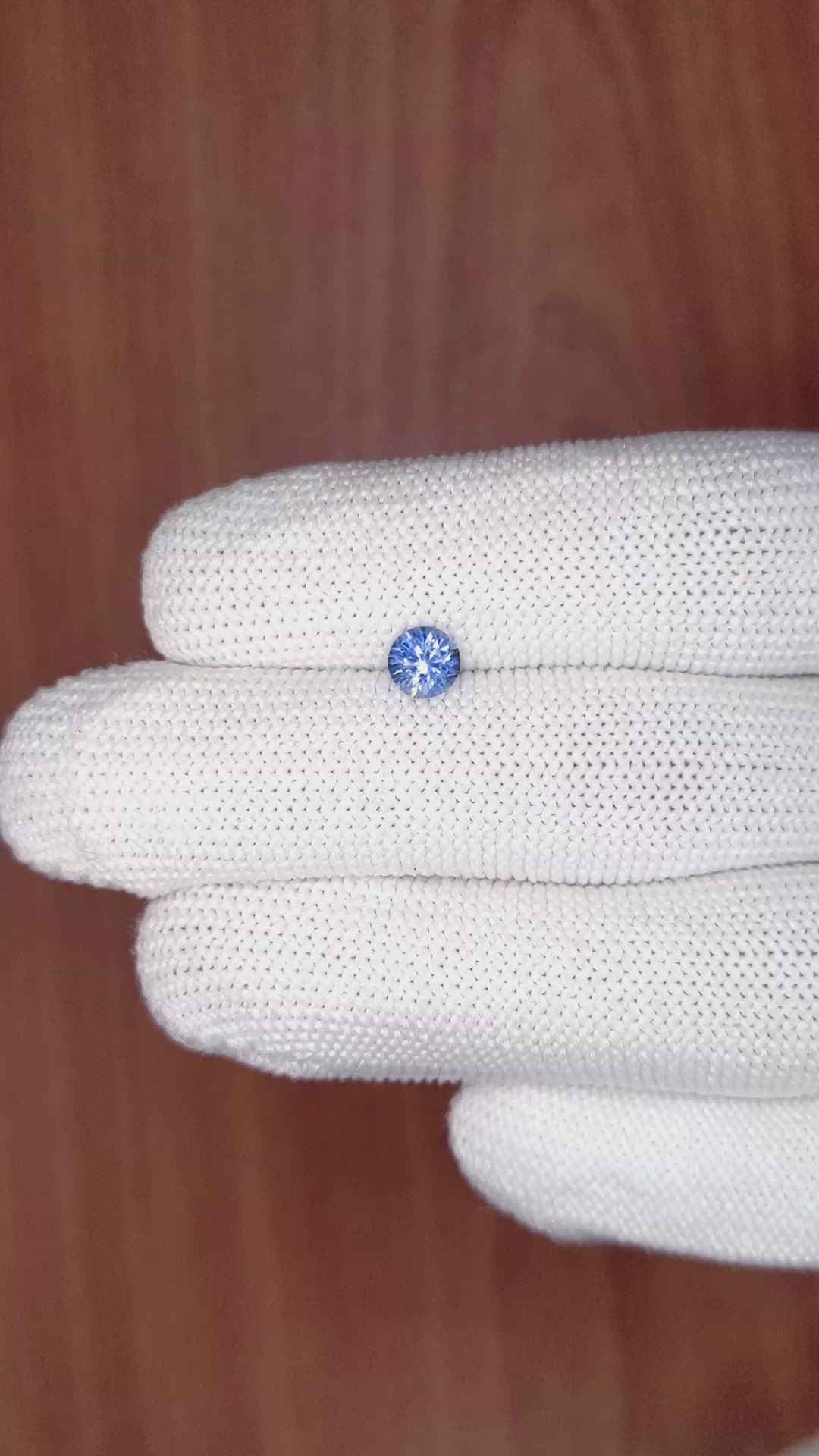 0.63 Ct. Blue Sapphire from Ceylon (Sri Lanka) Size Video
