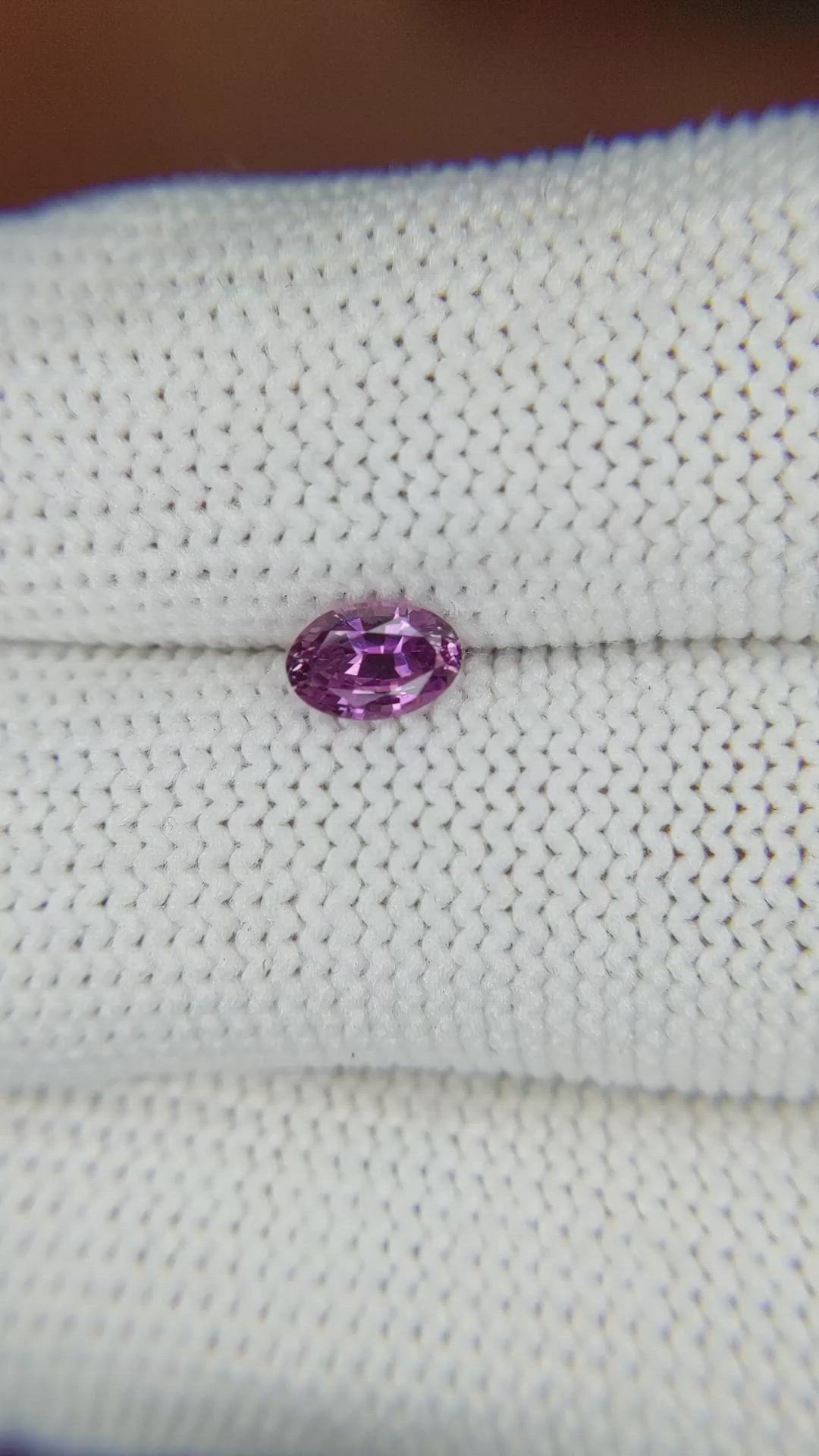 0.51 Ct. Pinkish Purple Sapphire from Ceylon (Sri Lanka) Size Video