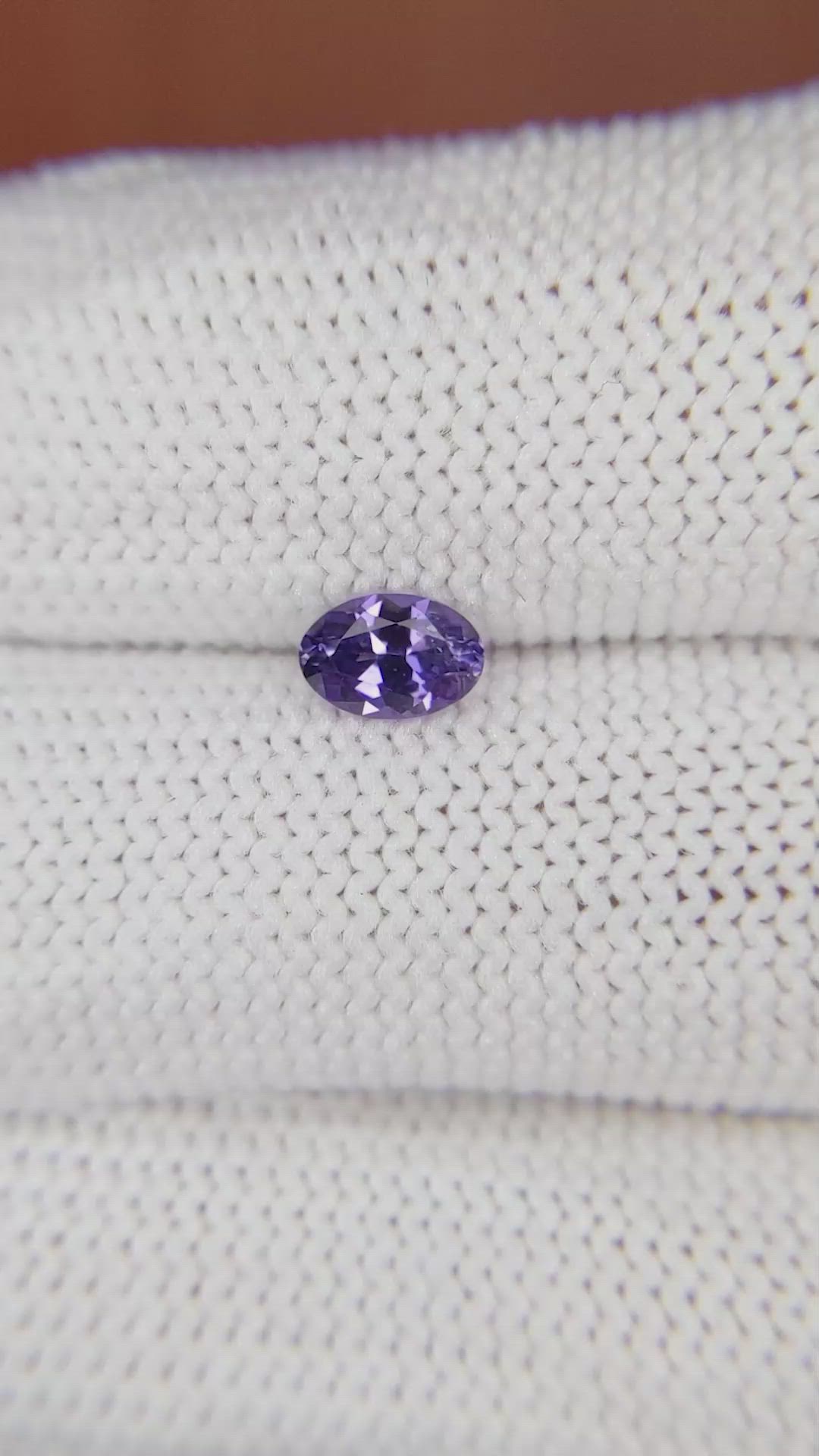 0.54 Ct. Color Change Sapphire from Ceylon (Sri Lanka) Size Video