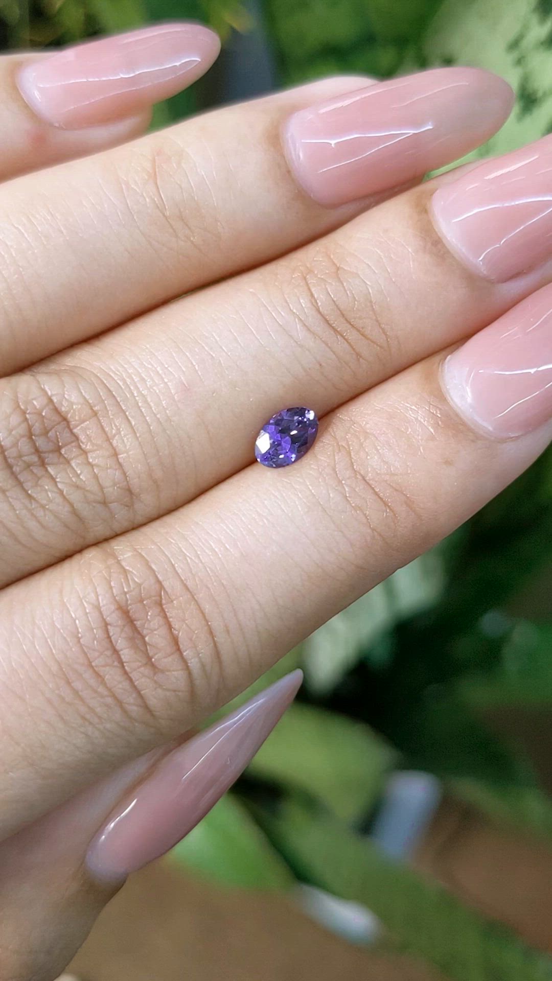 0.54 Ct. Color Change Sapphire from Ceylon (Sri Lanka) Size Video