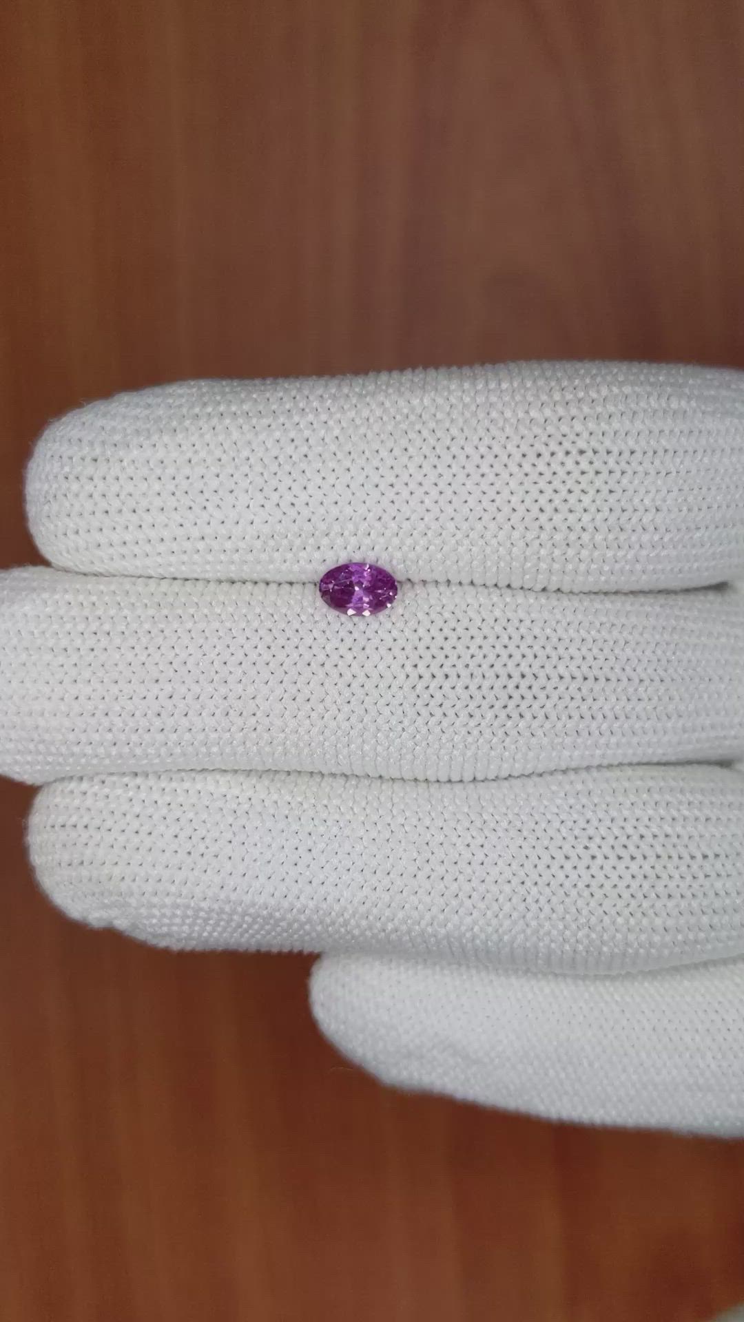 0.55 Ct. Pinkish Purple Sapphire from Ceylon (Sri Lanka) Size Video