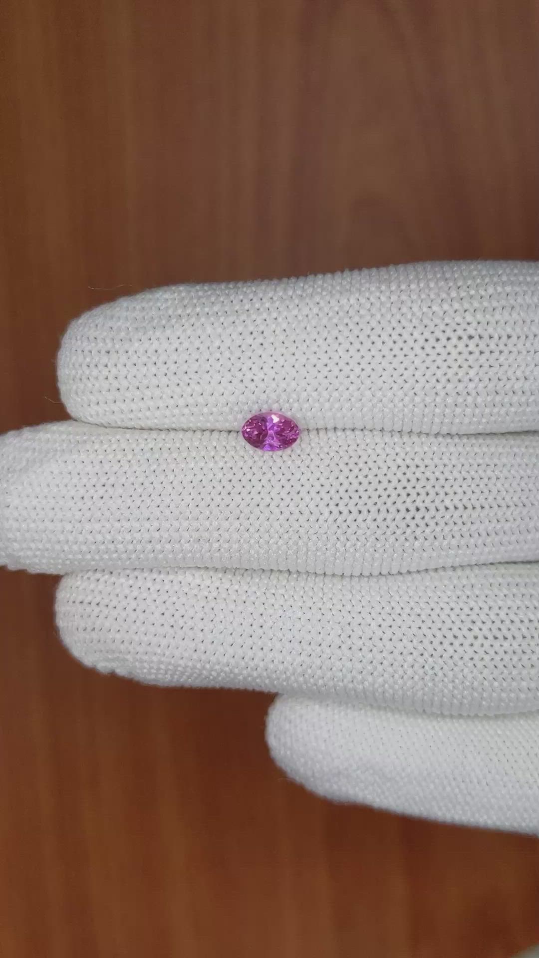 0.51 Ct. Pink Sapphire from Ceylon (Sri Lanka) Size Video
