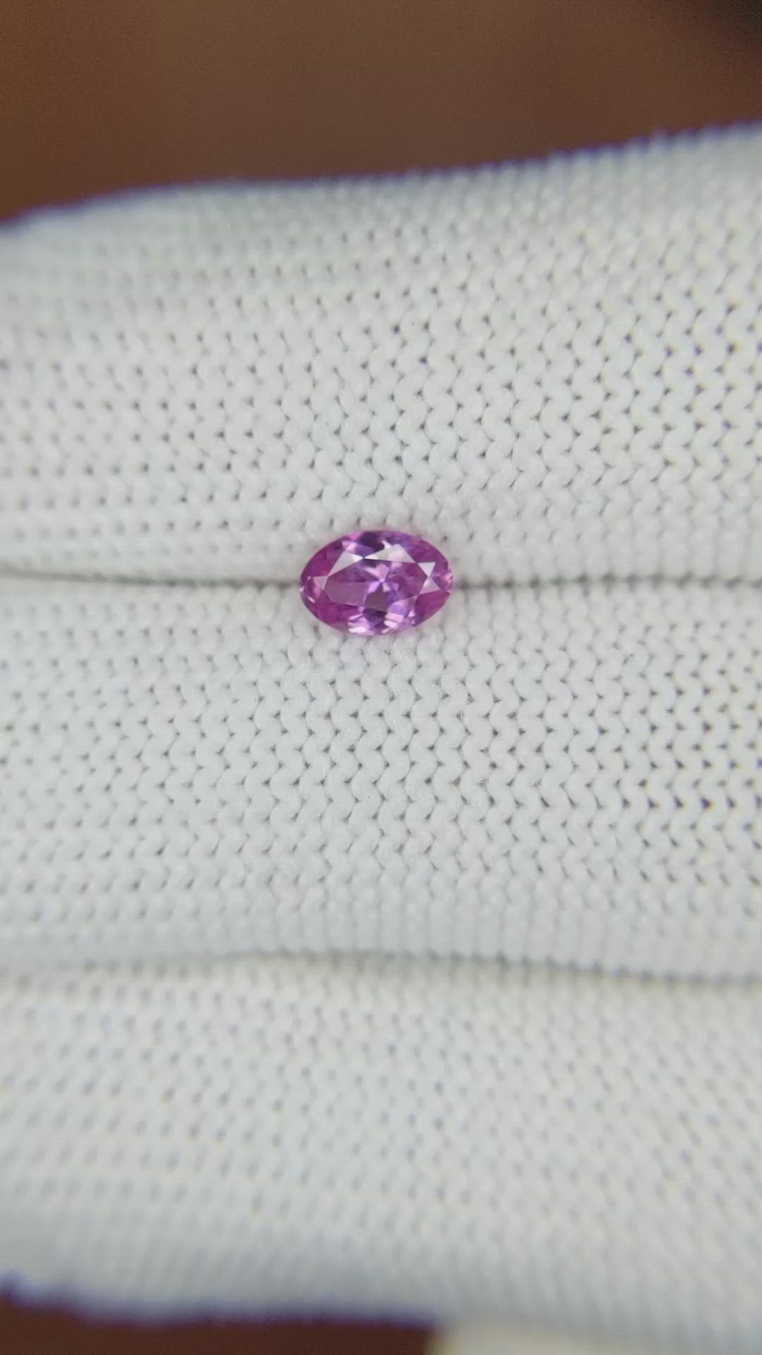 0.51 Ct. Pink Sapphire from Ceylon (Sri Lanka) Size Video