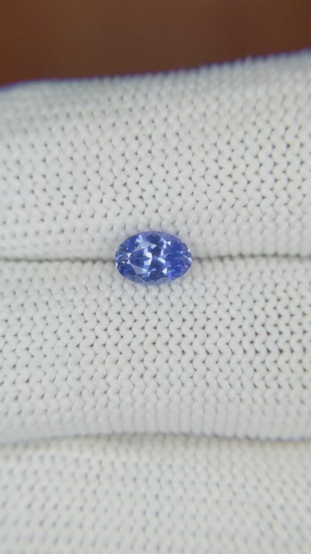 0.77 Ct. Blue Sapphire from Ceylon (Sri Lanka) Size Video