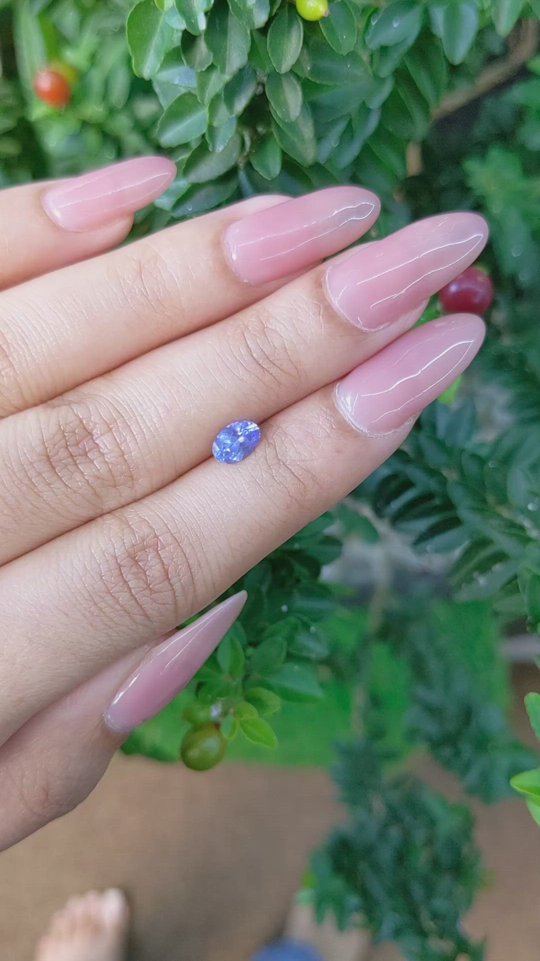 0.77 Ct. Blue Sapphire from Ceylon (Sri Lanka) Size Video