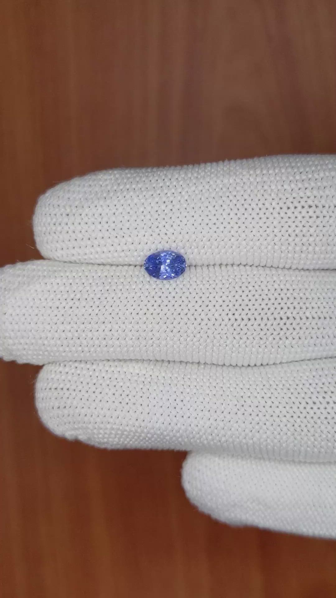 0.77 Ct. Blue Sapphire from Ceylon (Sri Lanka) Size Video