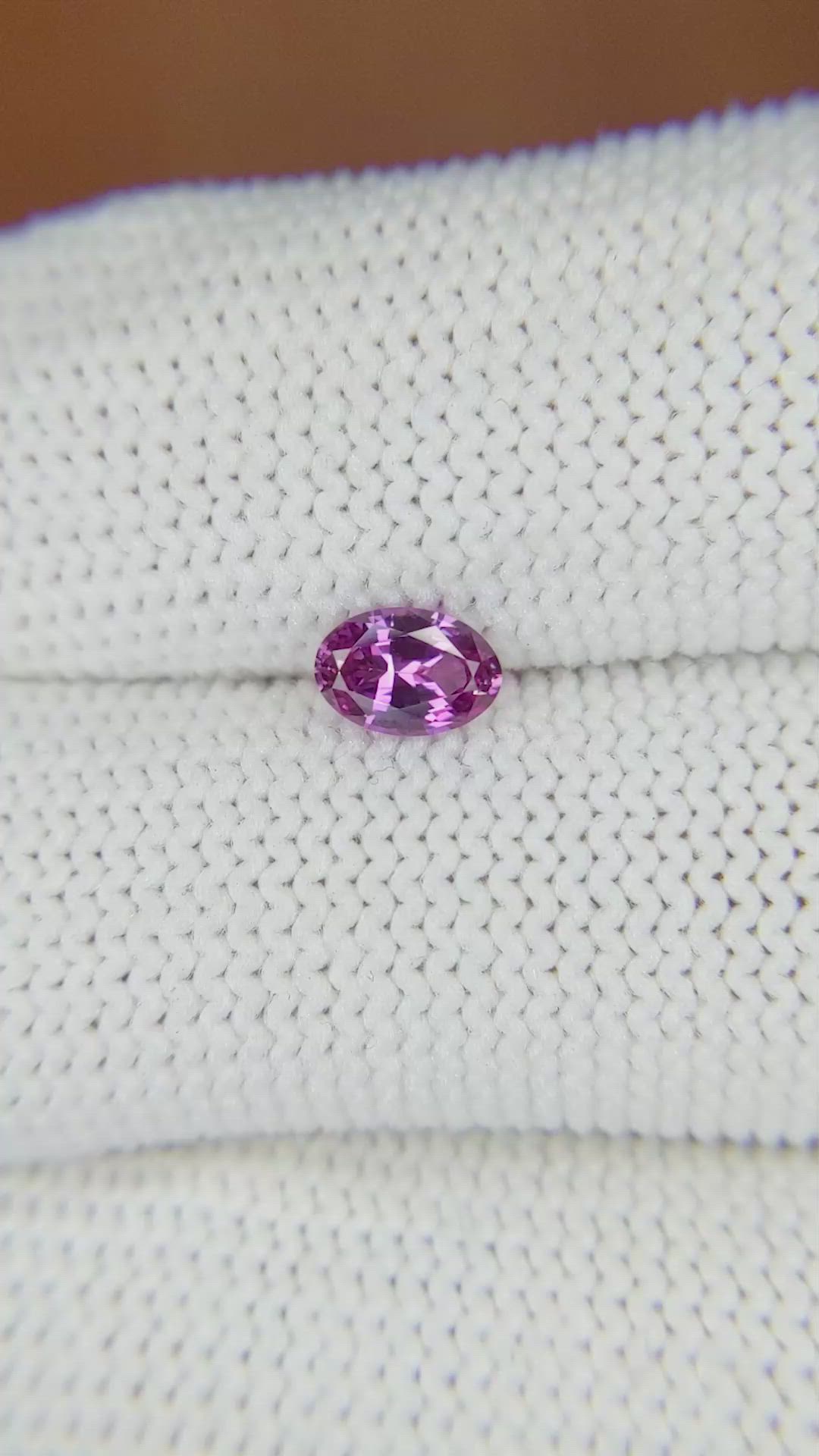 0.50 Ct. Purplish Pink Sapphire from Ceylon (Sri Lanka) Size Video
