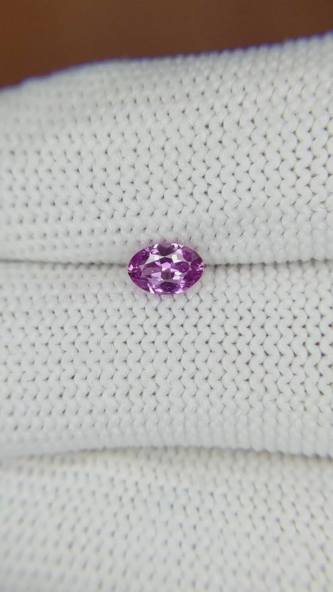 0.54 Ct. Purple Sapphire from Ceylon (Sri Lanka) Size Video