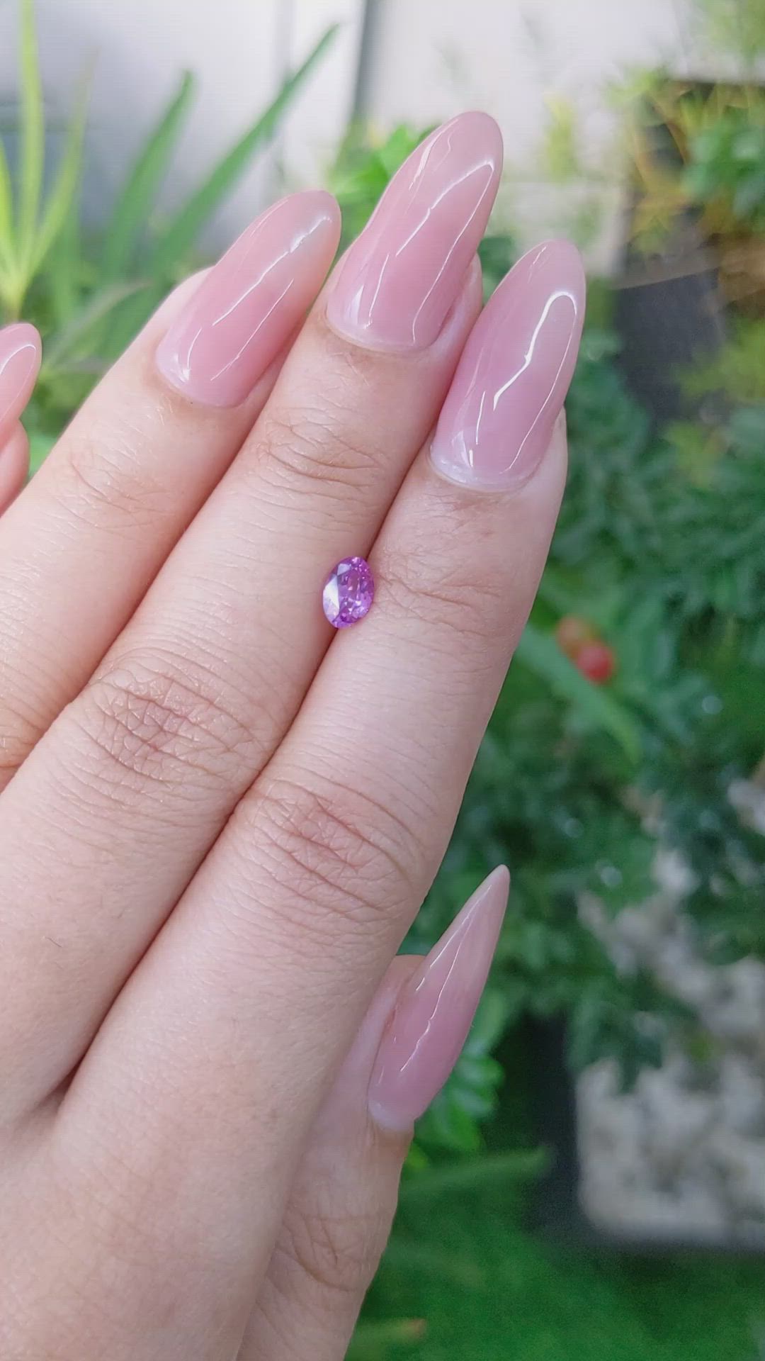 0.54 Ct. Purple Sapphire from Ceylon (Sri Lanka) Size Video