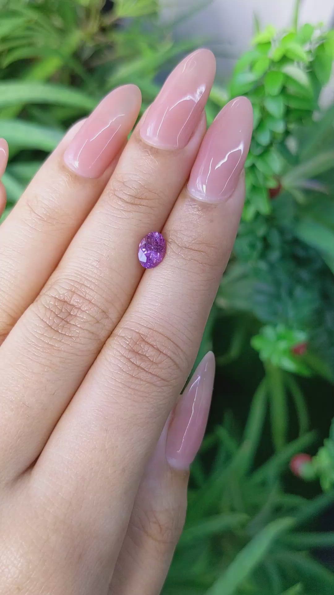 1.04 Ct. Purple Sapphire from Ceylon (Sri Lanka) Size Video