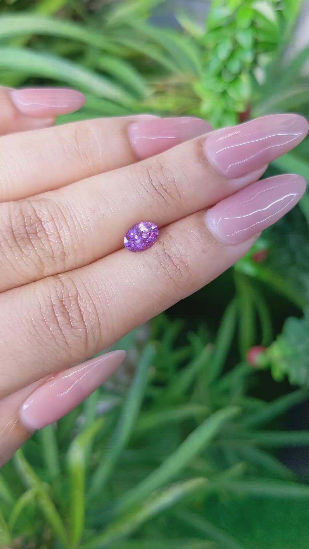 1.04 Ct. Purple Sapphire from Ceylon (Sri Lanka) Size Video
