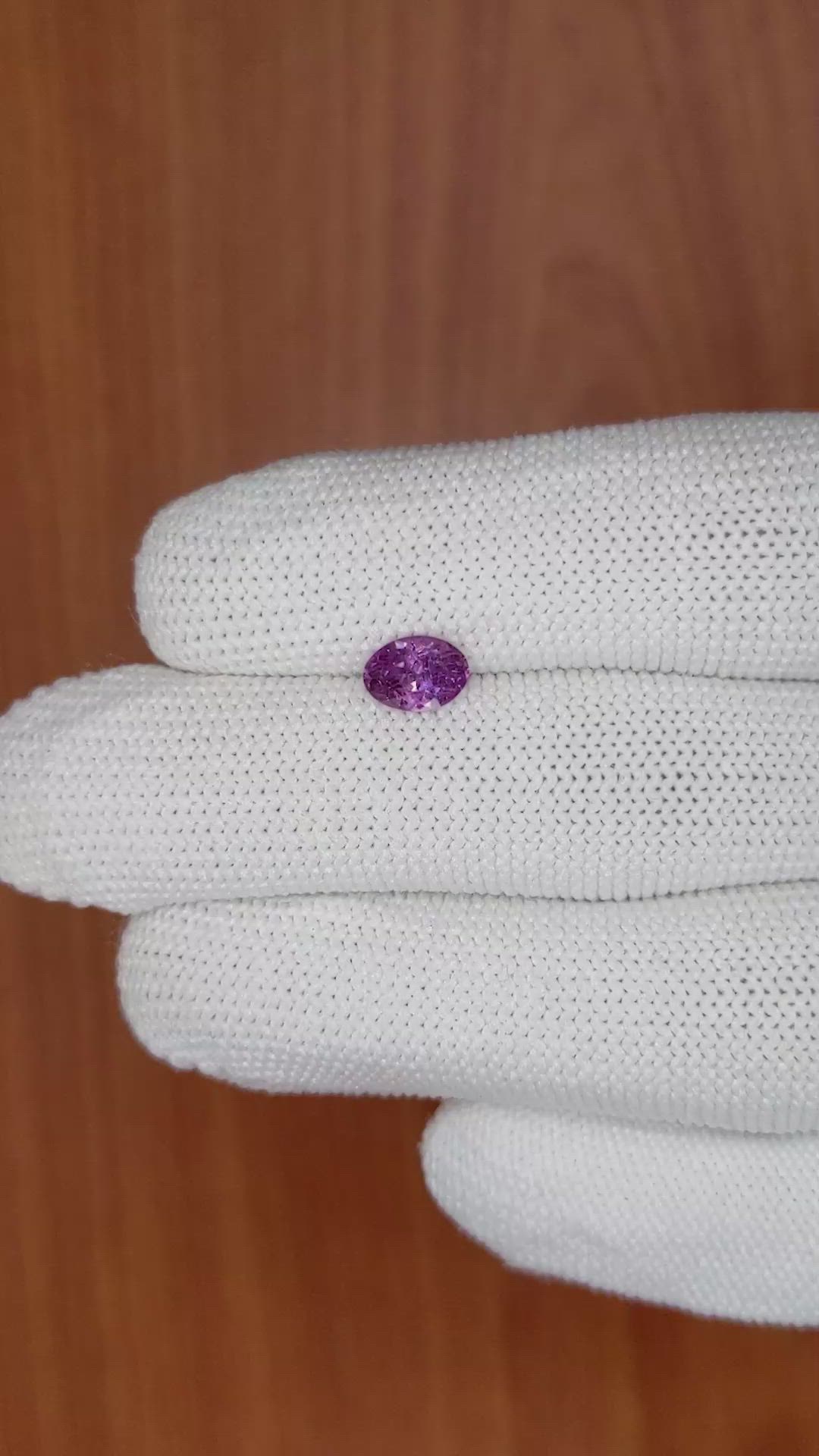 1.04 Ct. Purple Sapphire from Ceylon (Sri Lanka) Size Video