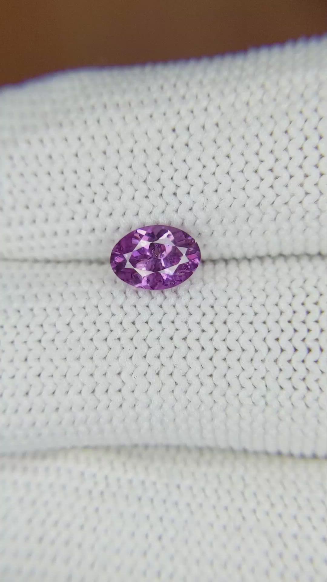1.04 Ct. Purple Sapphire from Ceylon (Sri Lanka) Size Video