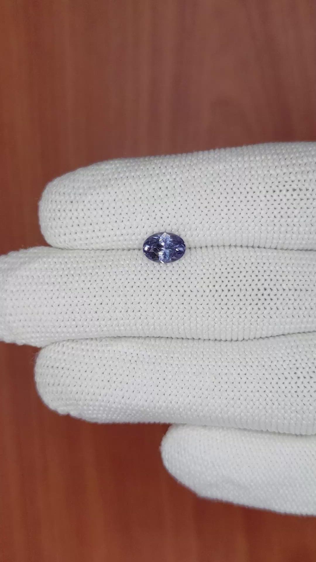 0.87 Ct. Purplish Blue Sapphire from Ceylon (Sri Lanka) Size Video