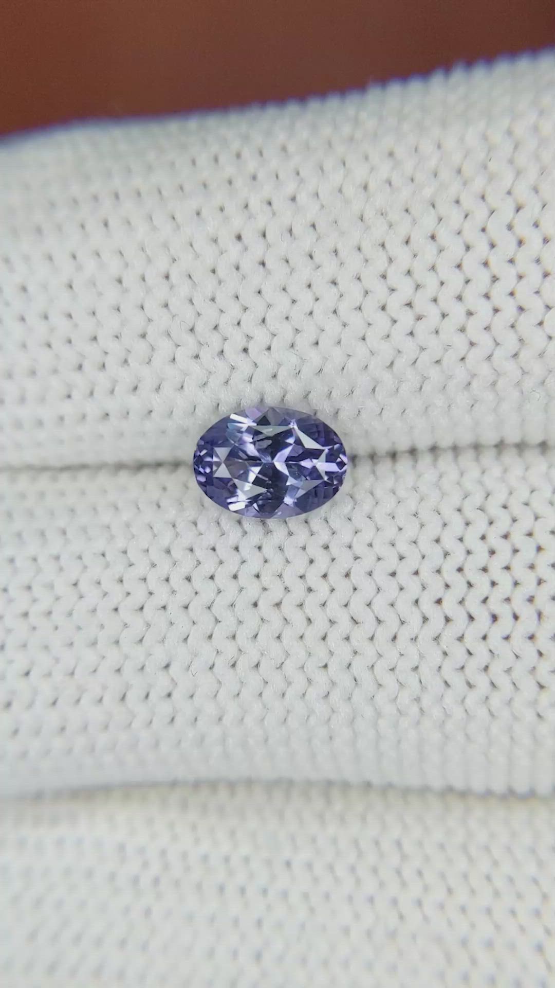 0.87 Ct. Purplish Blue Sapphire from Ceylon (Sri Lanka) Size Video