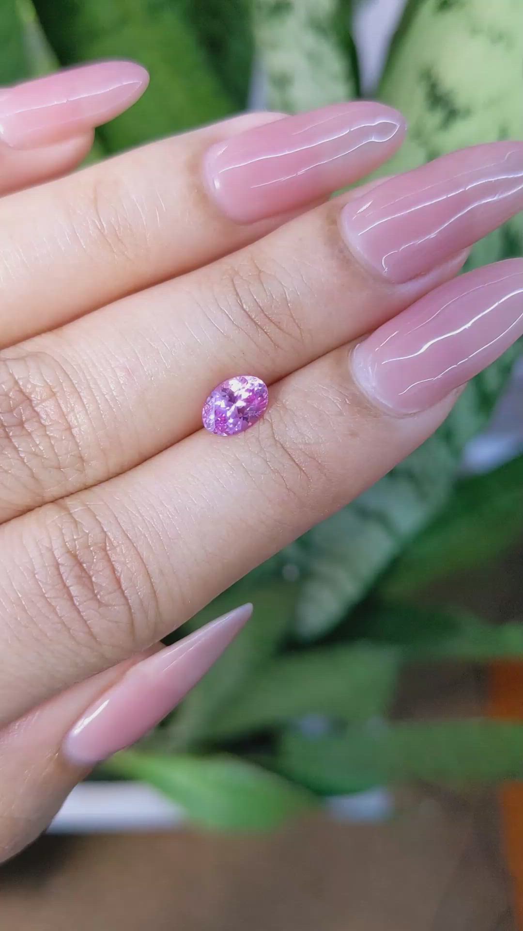 0.95 Ct. Pink Sapphire from Ceylon (Sri Lanka) Size Video