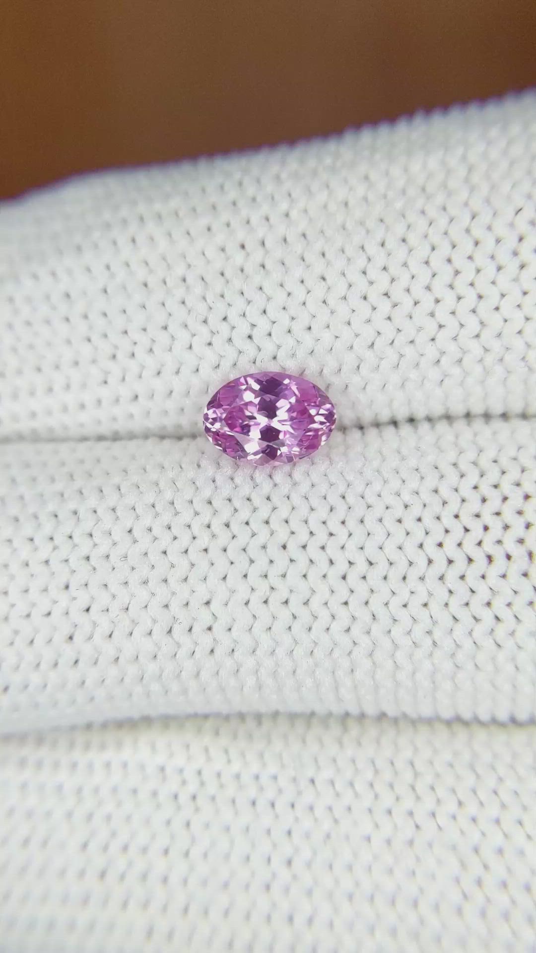 0.95 Ct. Pink Sapphire from Ceylon (Sri Lanka) Size Video