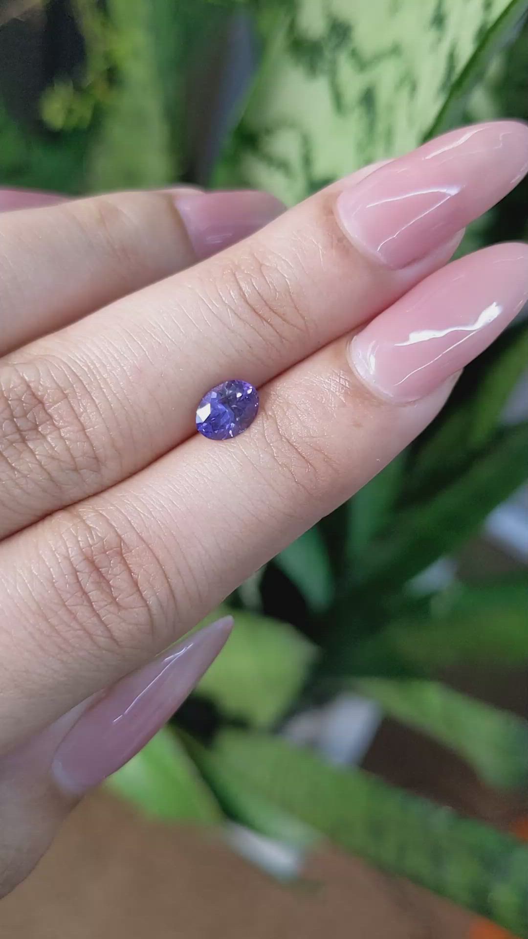 0.97 Ct. Color Change Sapphire from Ceylon (Sri Lanka) Size Video