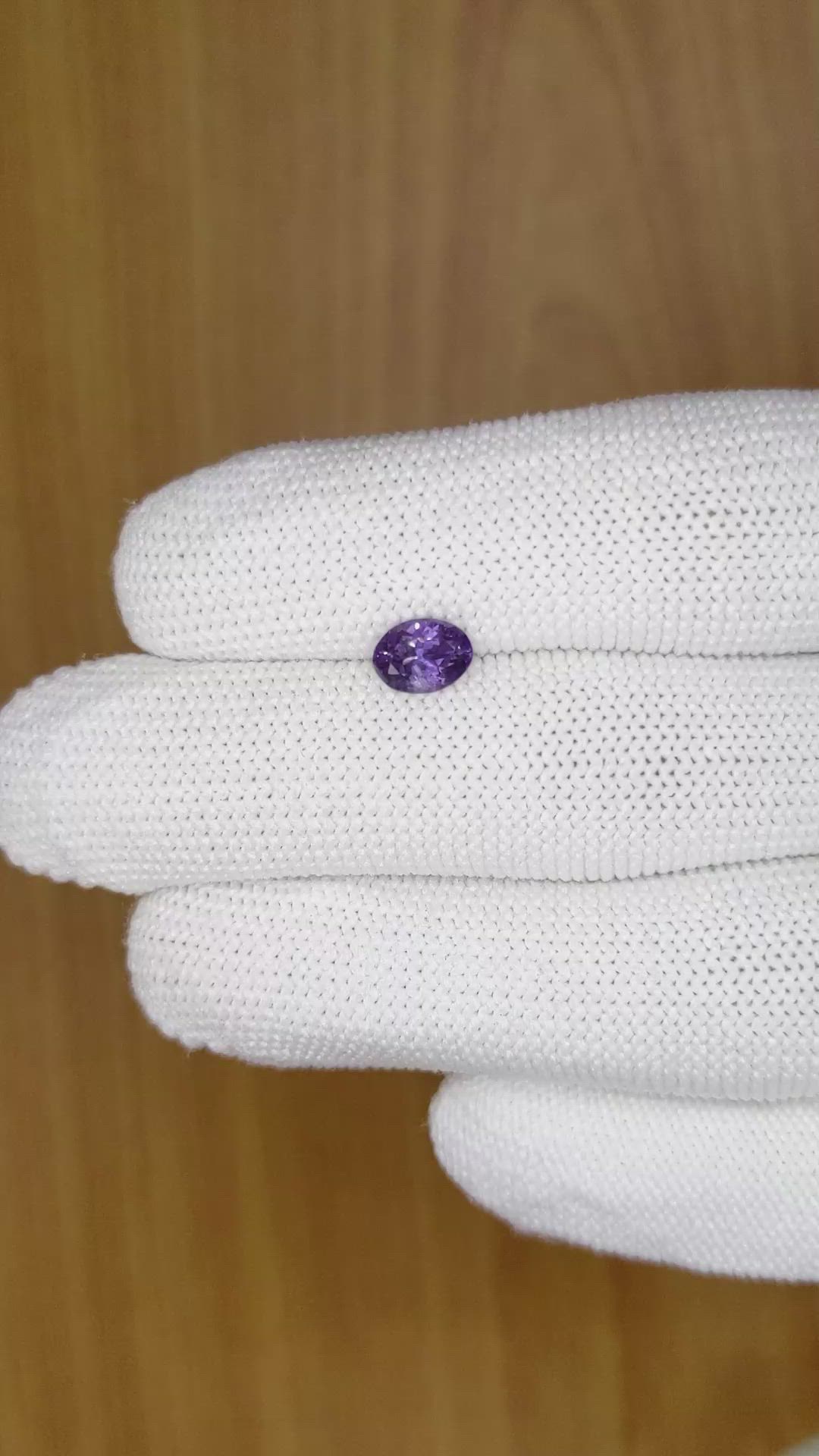 0.97 Ct. Color Change Sapphire from Ceylon (Sri Lanka) Size Video