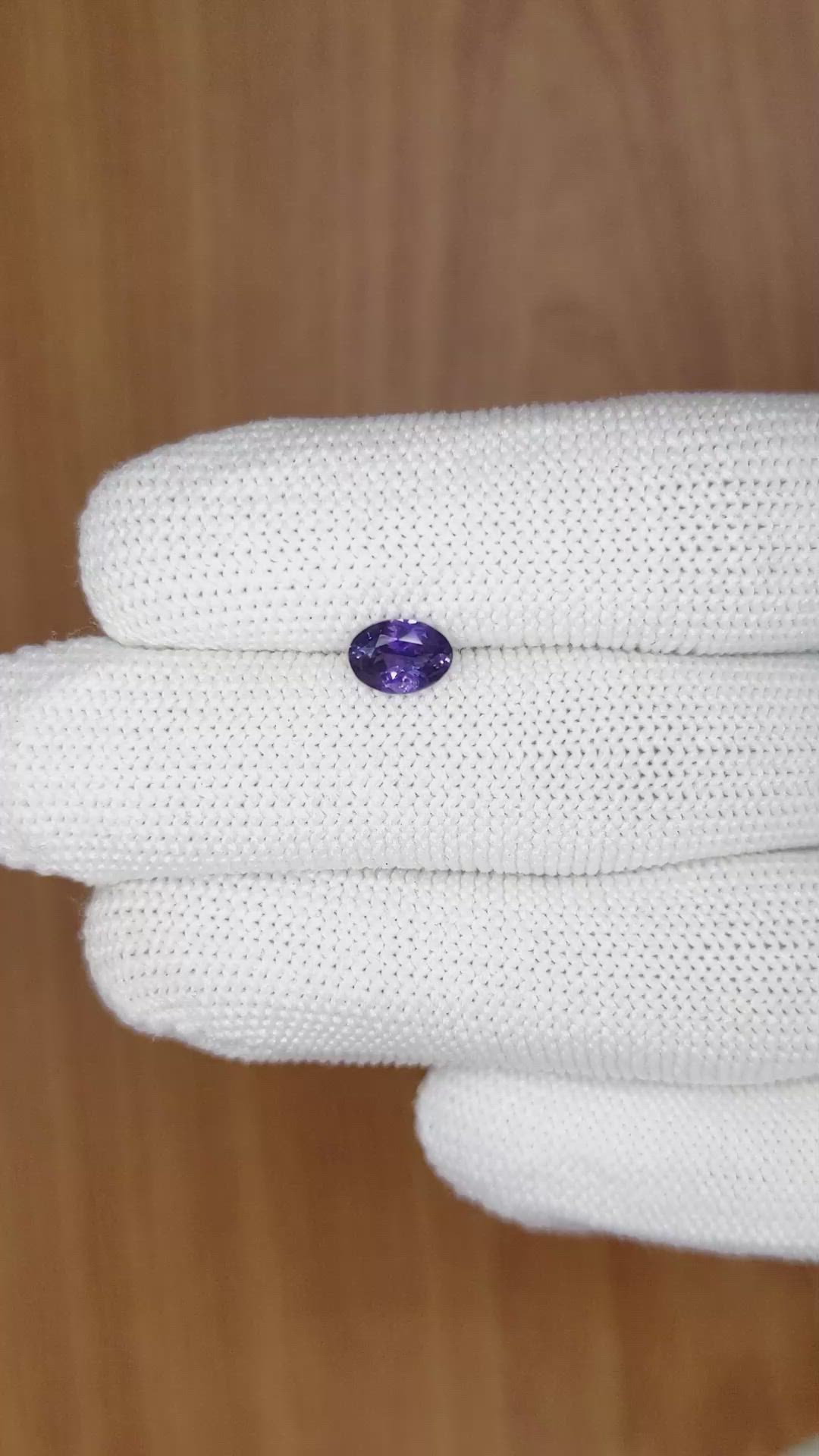 0.94 Ct. Color Change Sapphire from Ceylon (Sri Lanka) Size Video