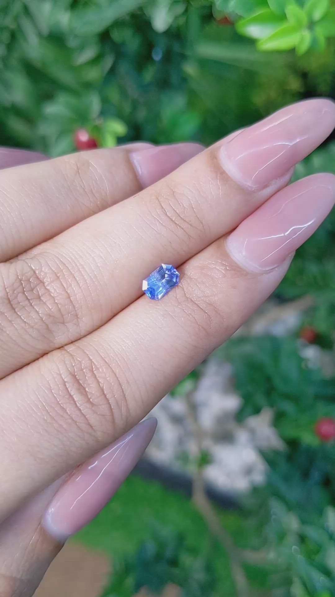 0.63 Ct. Blue Sapphire from Ceylon (Sri Lanka) Size Video