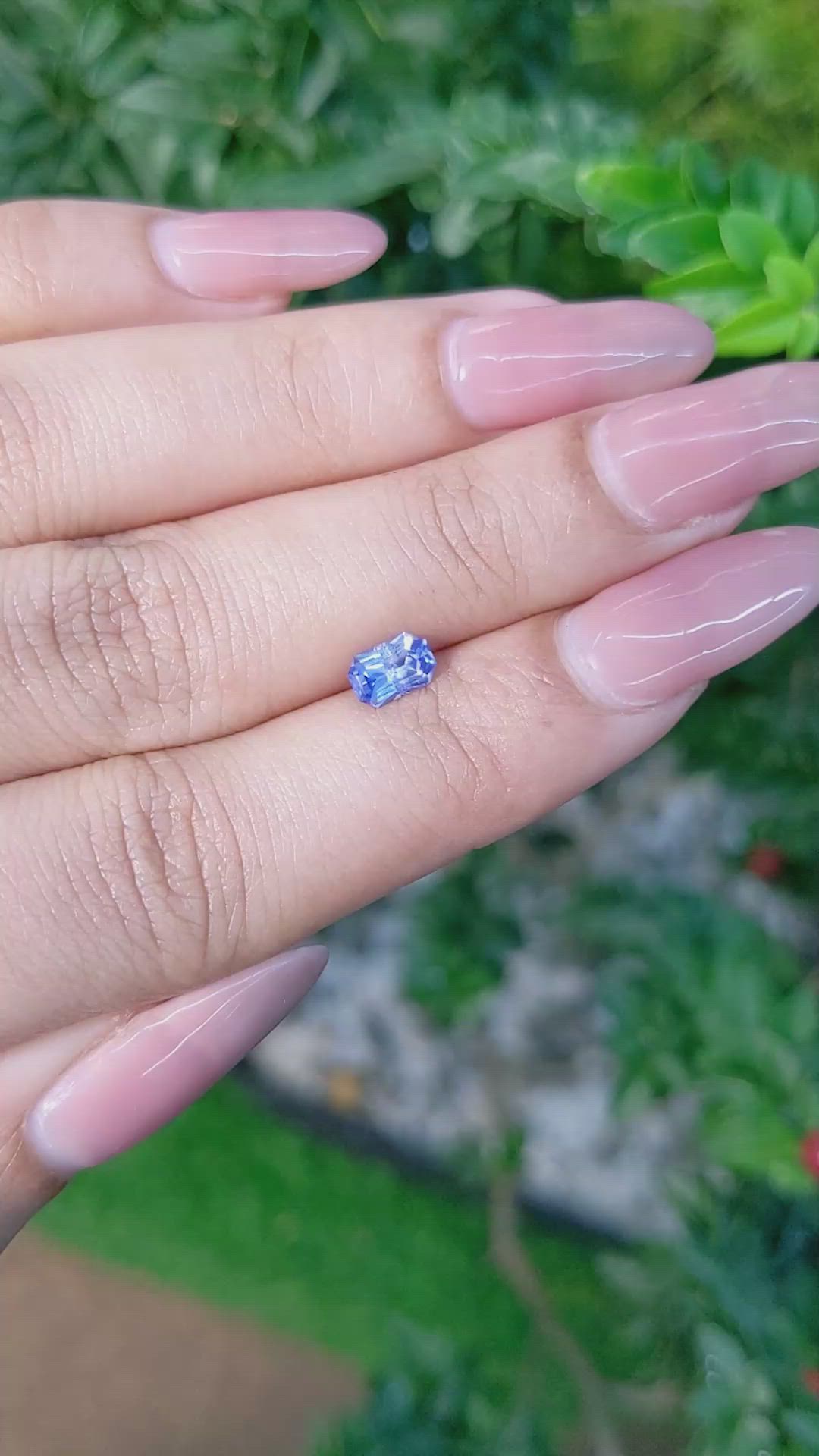 0.63 Ct. Blue Sapphire from Ceylon (Sri Lanka) Size Video