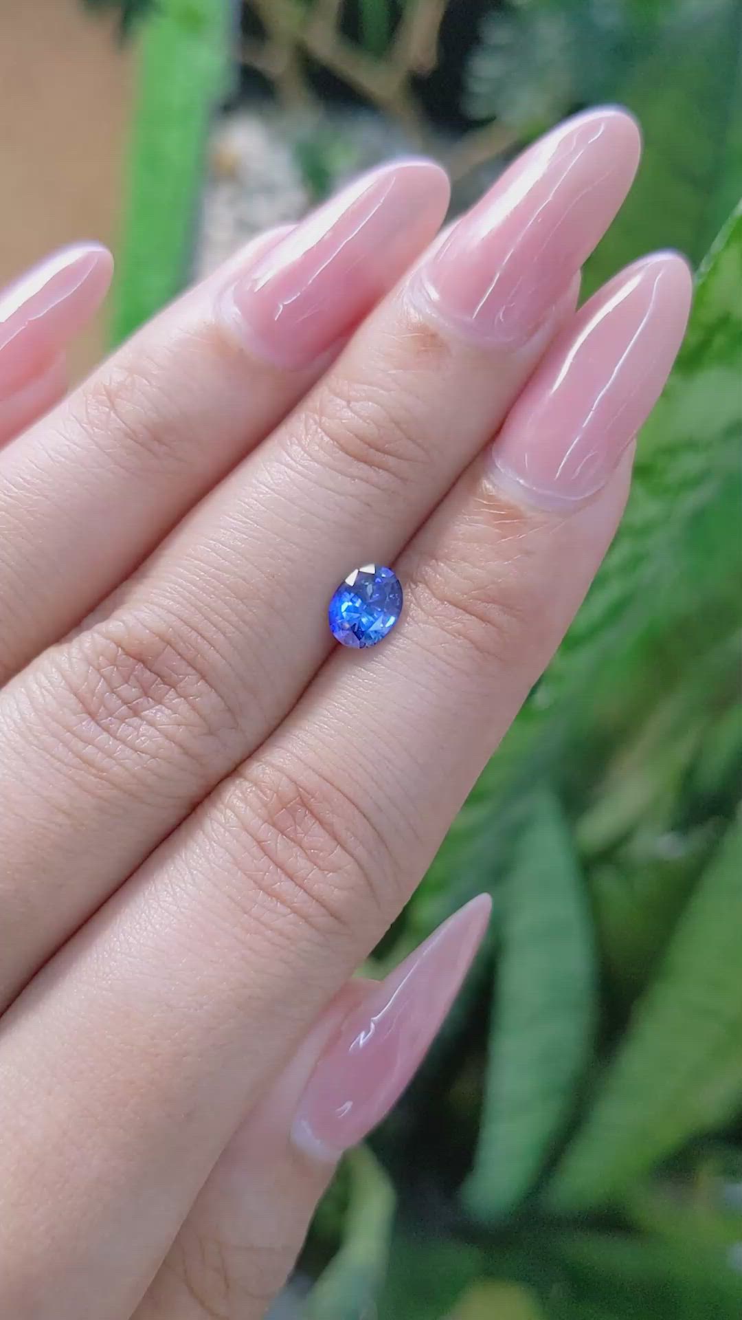 0.84 Ct. Blue Sapphire from Ceylon (Sri Lanka) Size Video