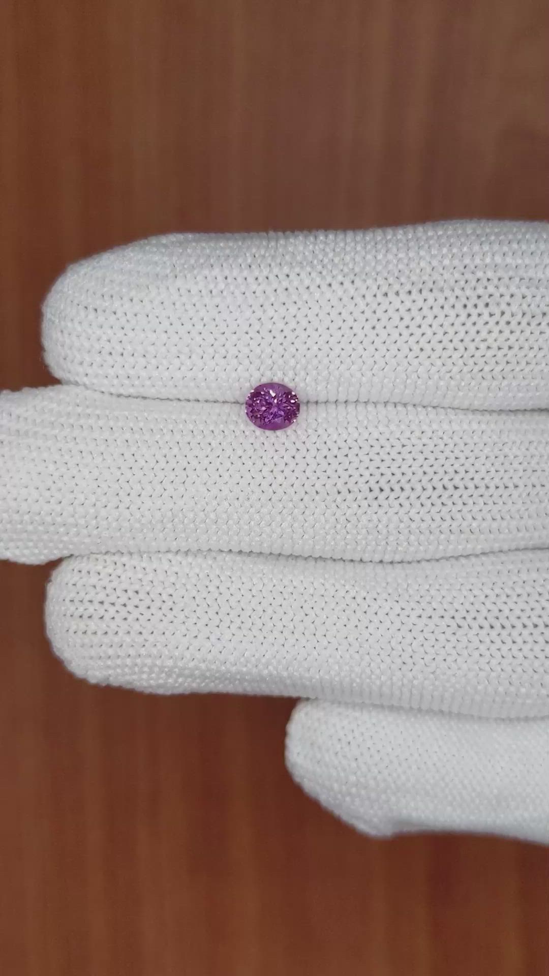 0.57 Ct. Purple Sapphire from Ceylon (Sri Lanka) Size Video