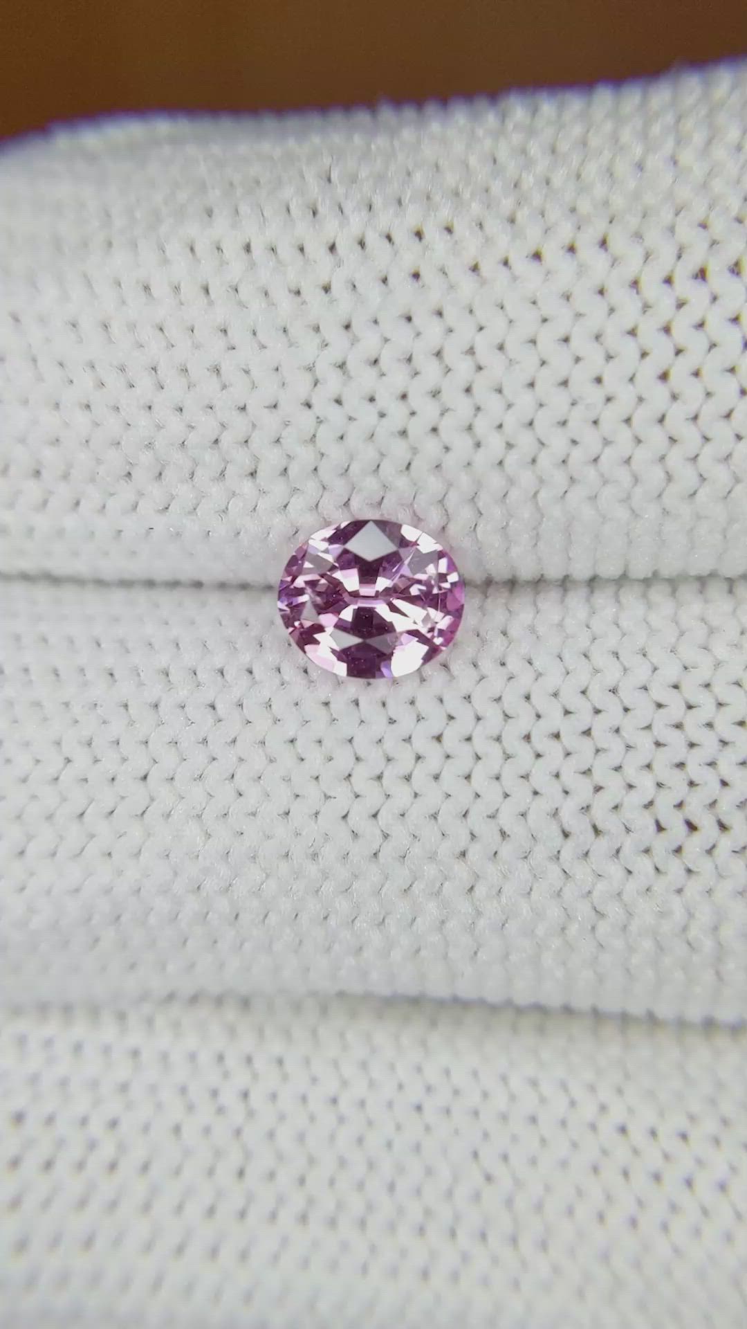 0.80 Ct. Pink Sapphire from Ceylon (Sri Lanka) Size Video