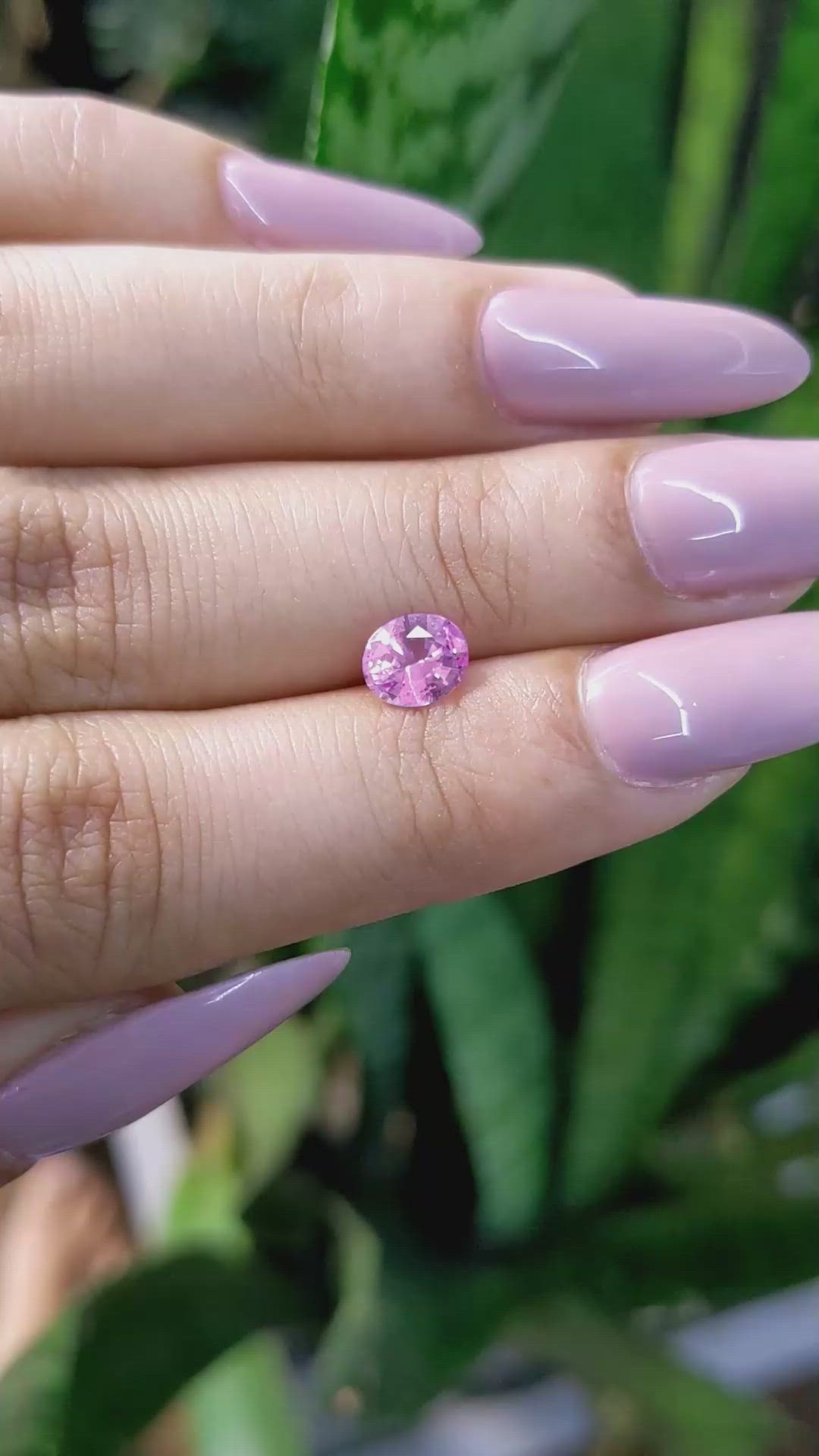 0.80 Ct. Pink Sapphire from Ceylon (Sri Lanka) Size Video
