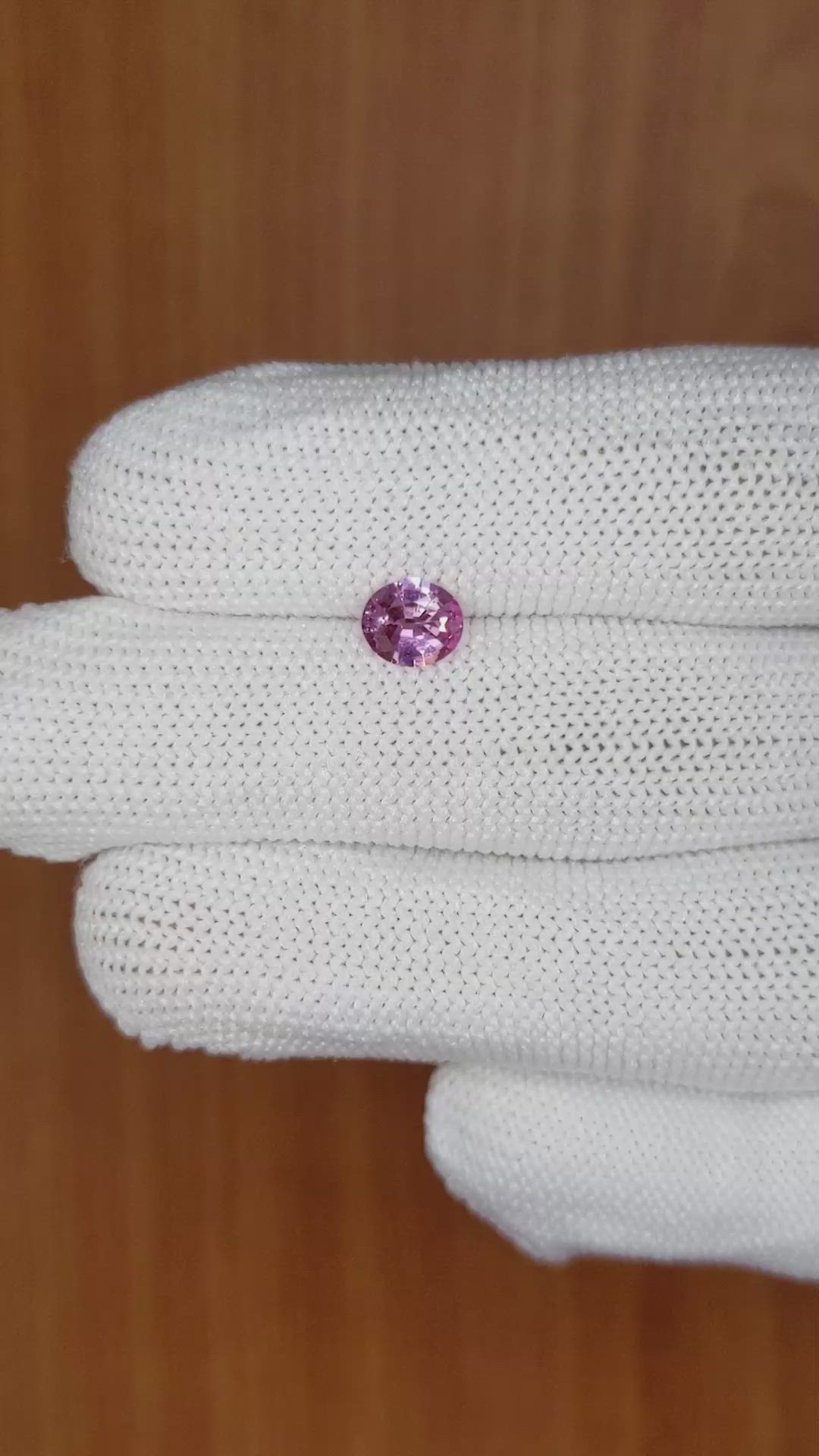 0.80 Ct. Pink Sapphire from Ceylon (Sri Lanka) Size Video